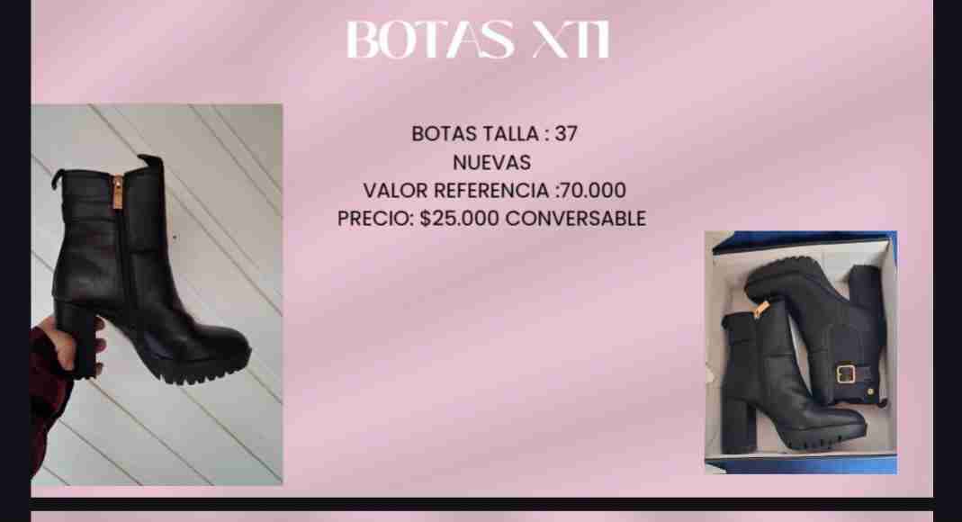 Botas XTI negras talla 37