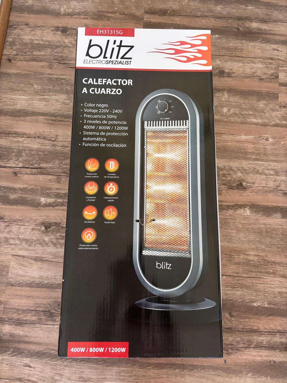 Calefactor a cuarzo Blitz nuevo - miniatura 1