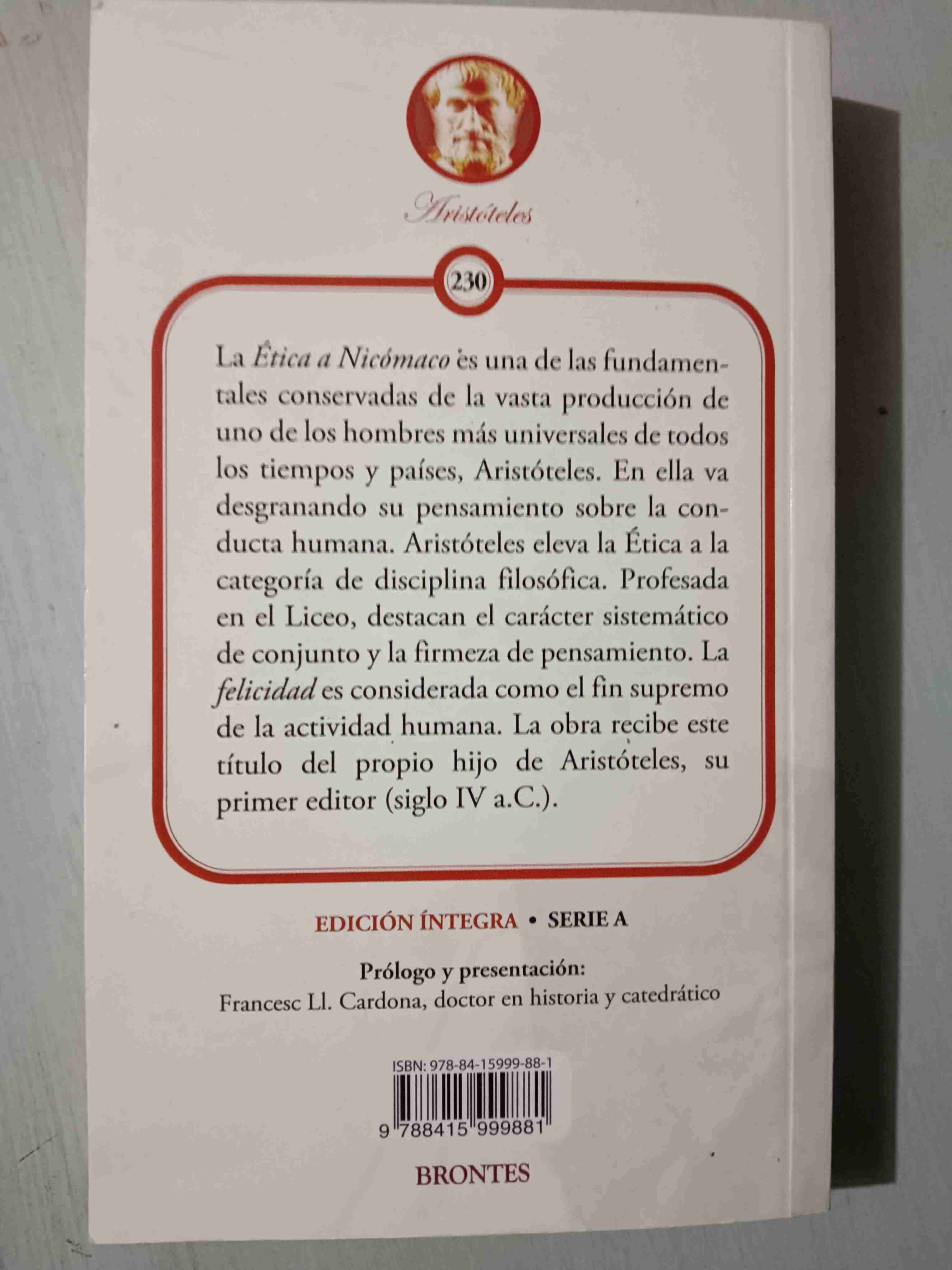 Libro Ética a Nicómaco Aristóteles - miniatura 2