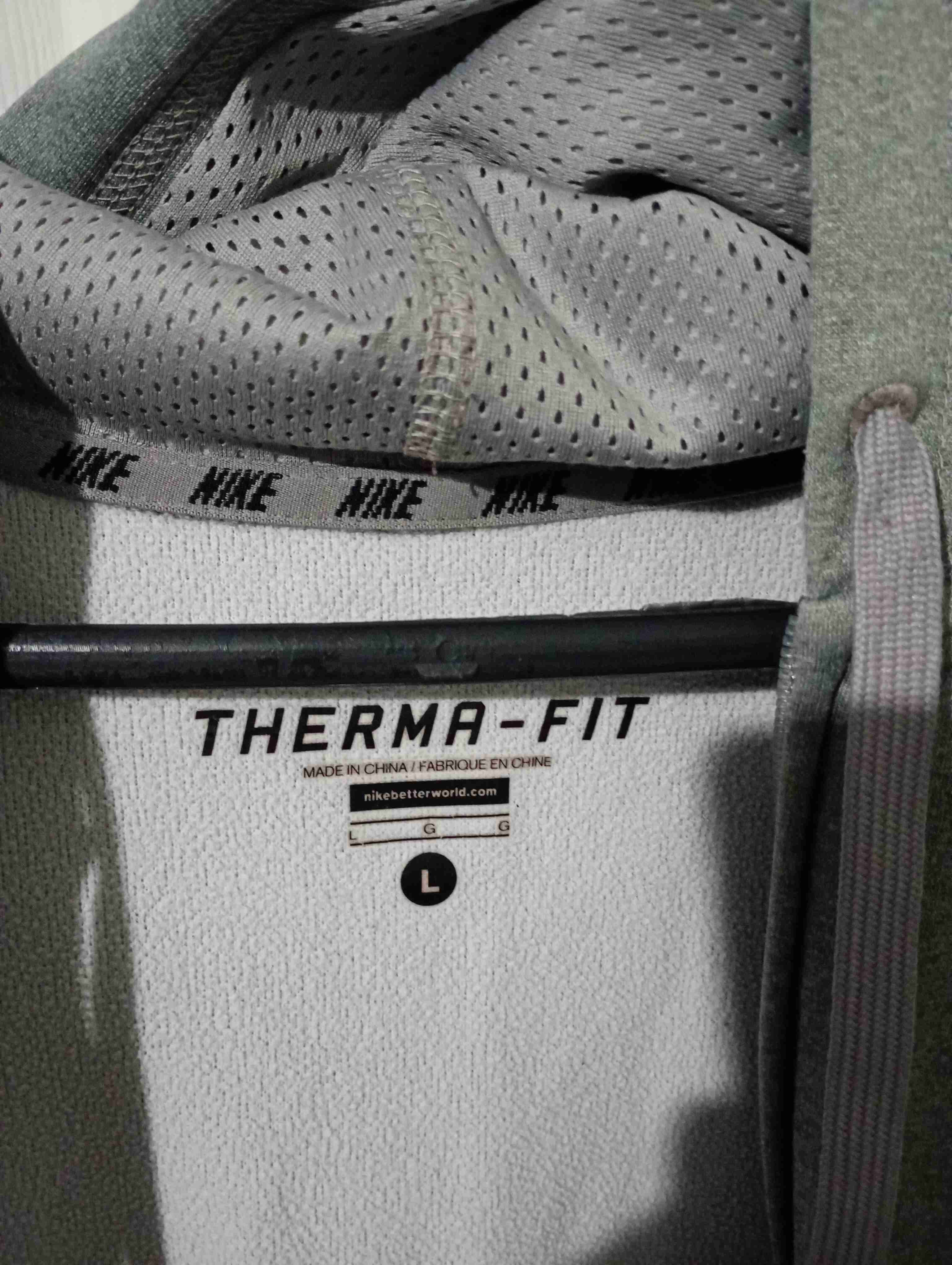 Polerón gris con capucha Nike - miniatura 3