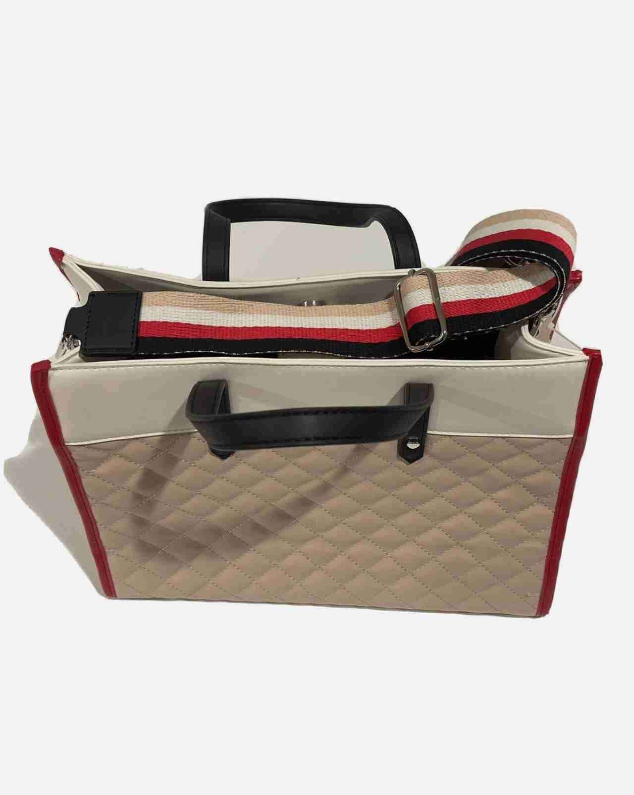 Cartera acolchada beige Betsy Johnson - miniatura 3