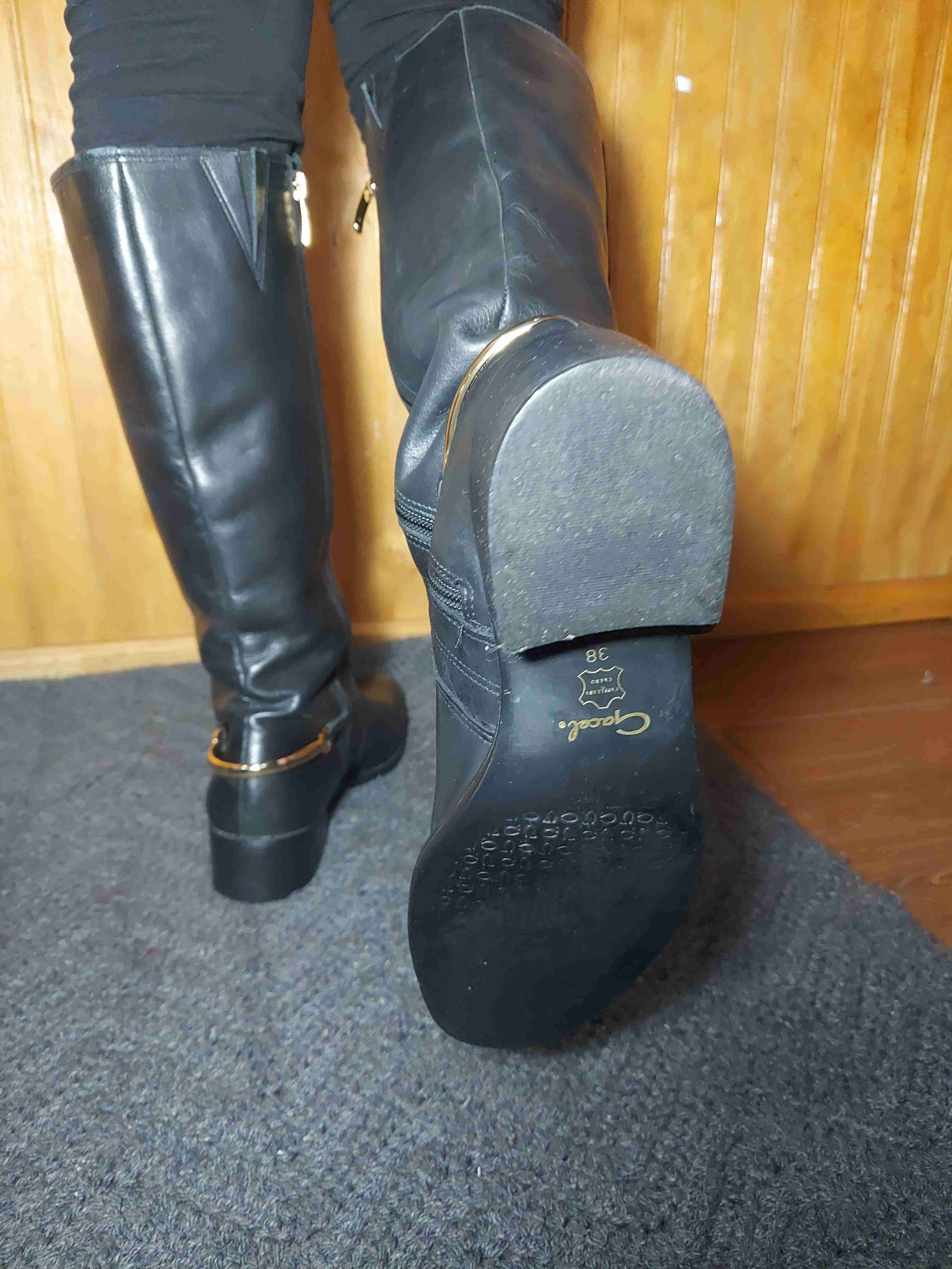 Botas negras de cuero Gacel - miniatura 4