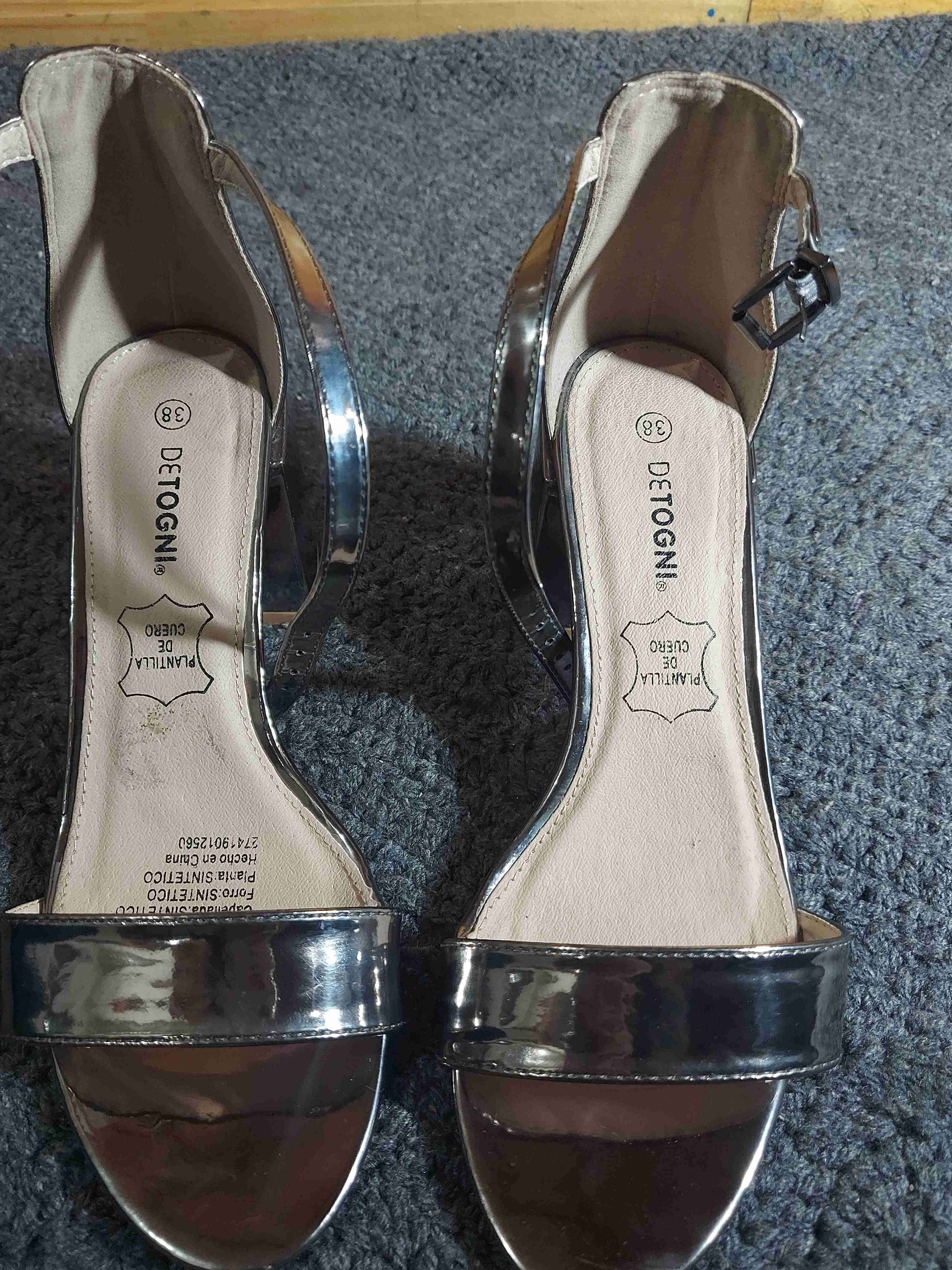 Sandalias de cuero Plateadas - miniatura 4