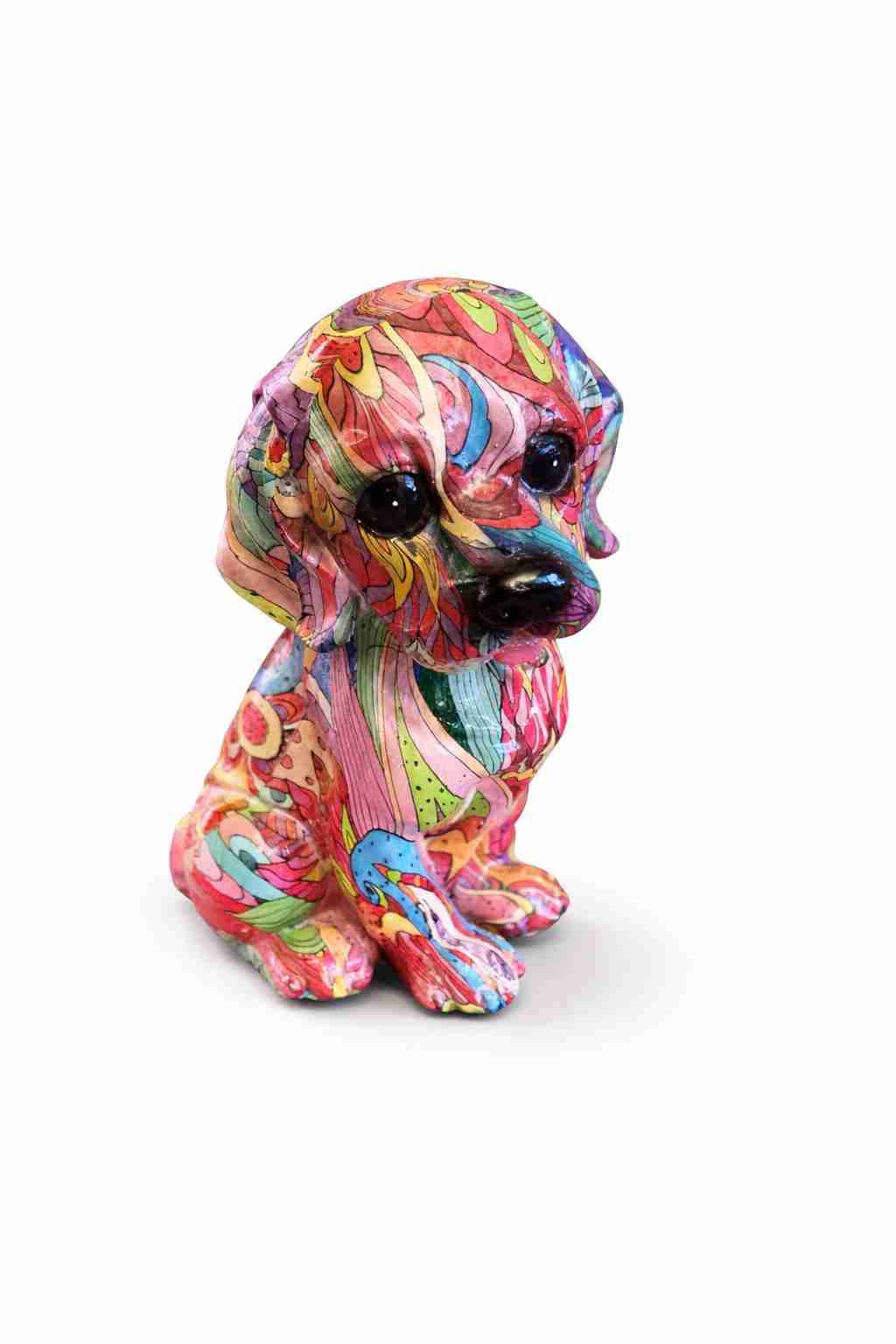 Escultura de resina perro decorativo colorido - miniatura 5
