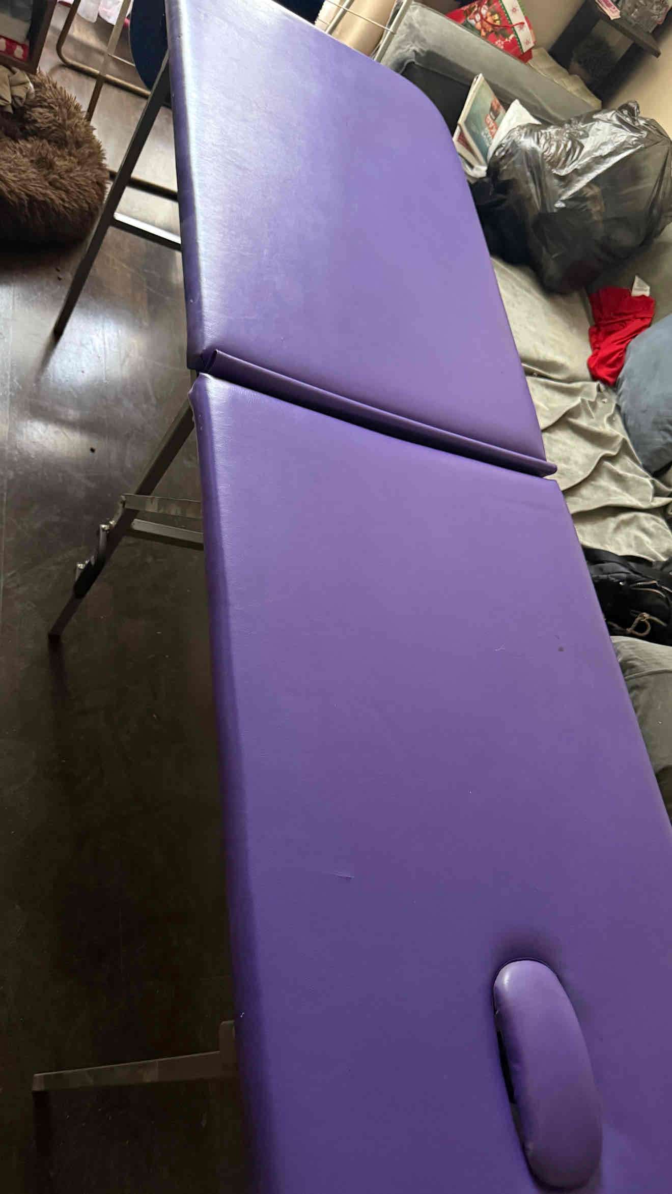 Camilla masaje plegable morada - miniatura 2