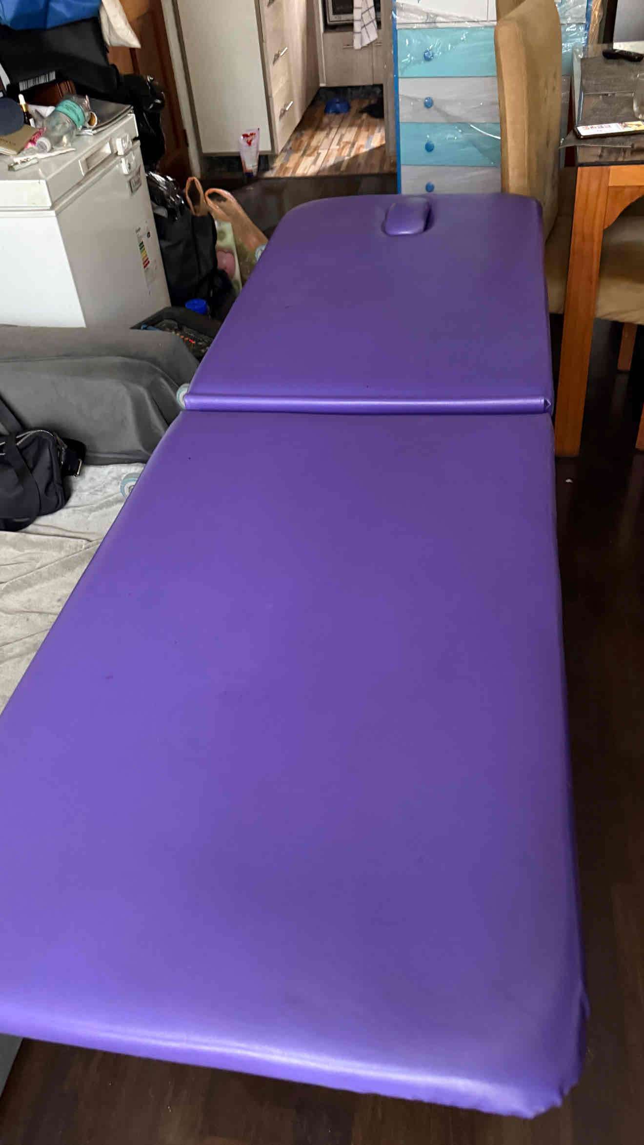 Camilla masaje plegable morada - miniatura 3