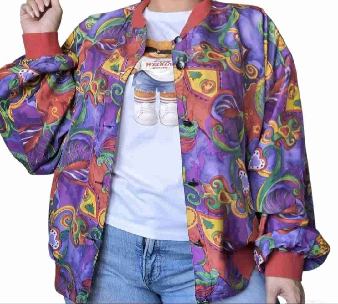 Chaqueta bomber seda - miniatura 1