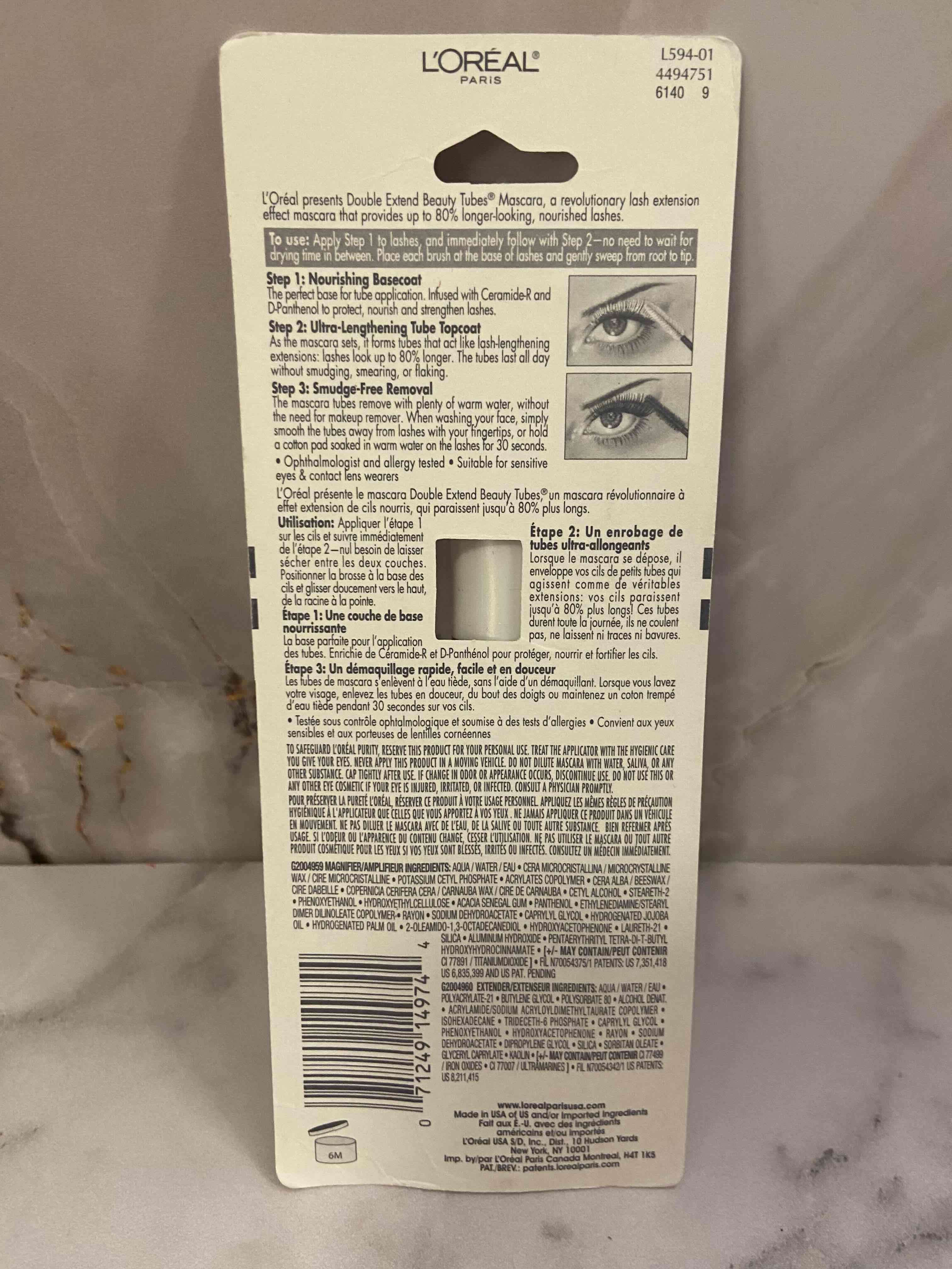 Máscara L'Oréal Double Extend Negra - miniatura 3