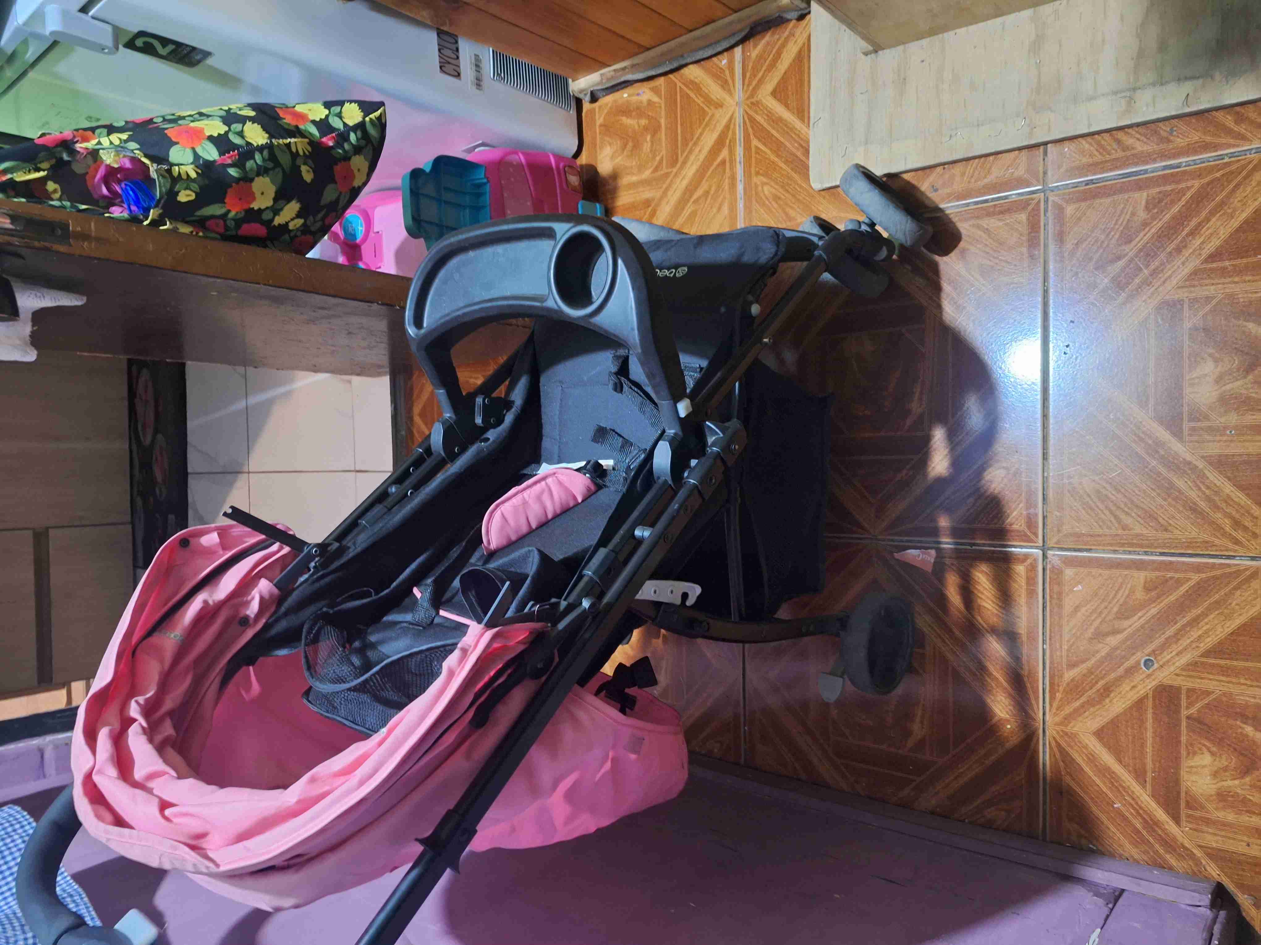 Coche para bebé Bebesit rosa - miniatura 4