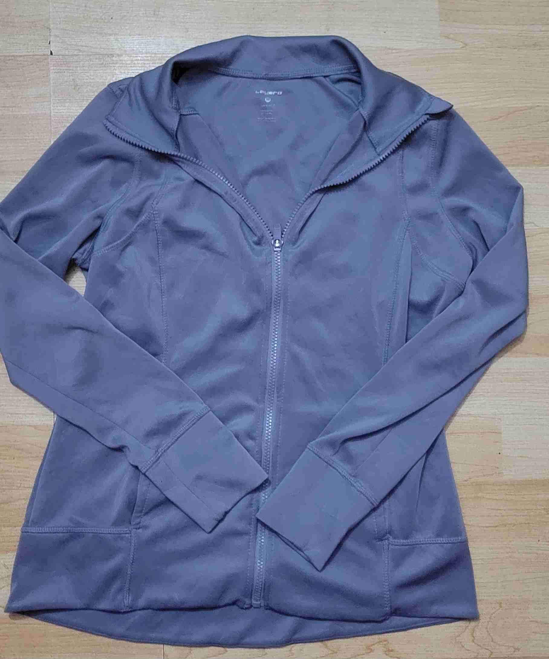 Chaqueta deportiva gris con cierre - miniatura 2