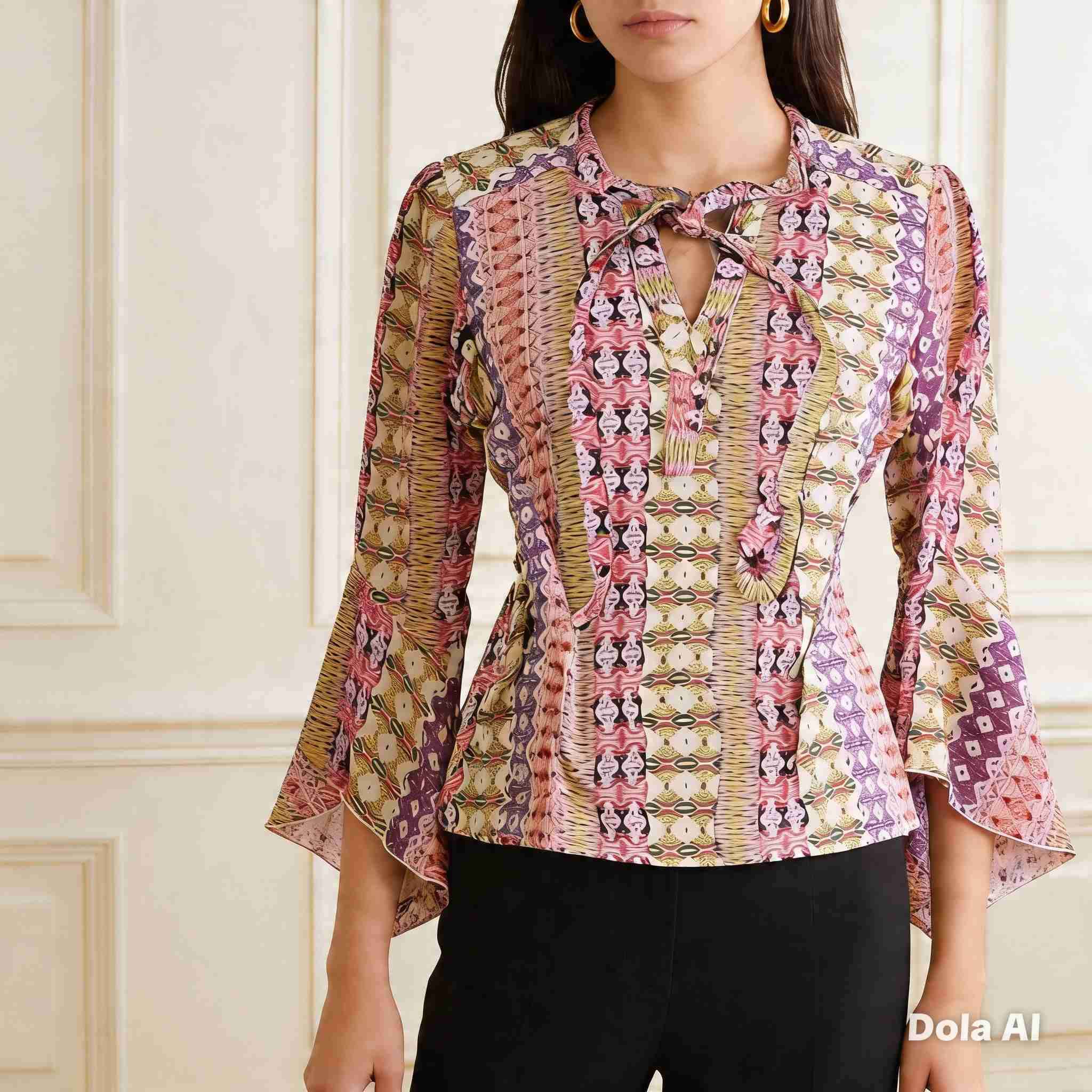 Blusa estampada de mujer - miniatura 5