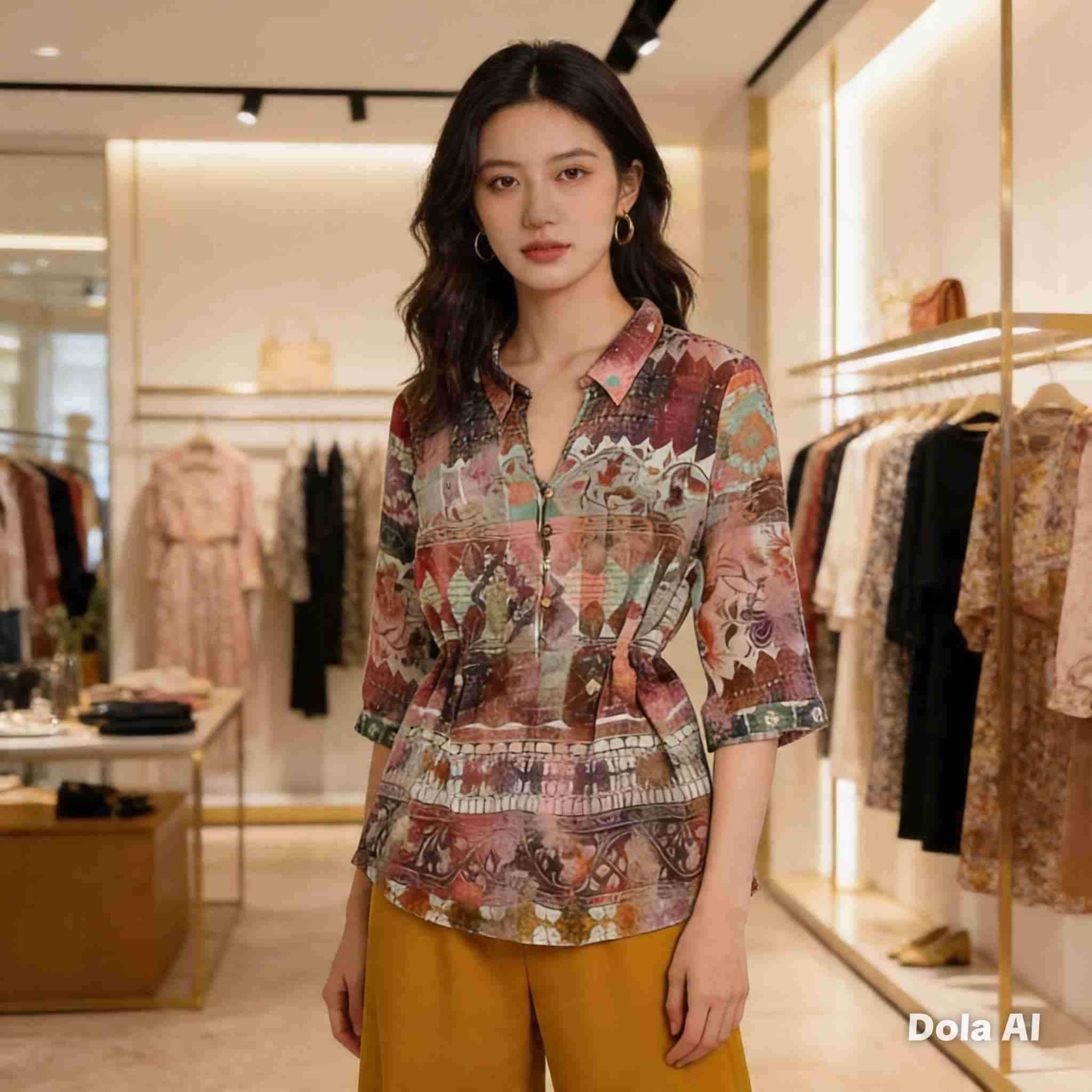 Blusa estampada de mujer - miniatura 6