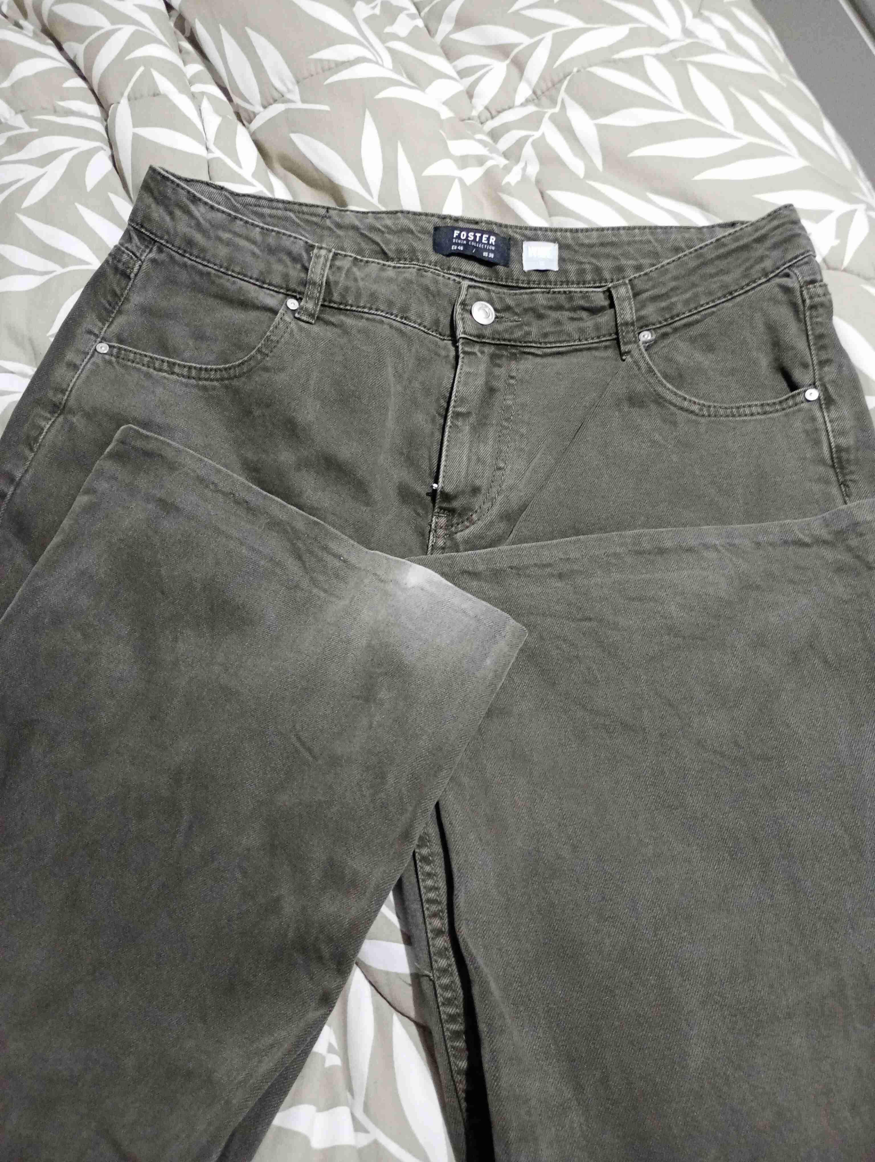 Jeans marca Foster wide leg verde oliva Foster - miniatura 4