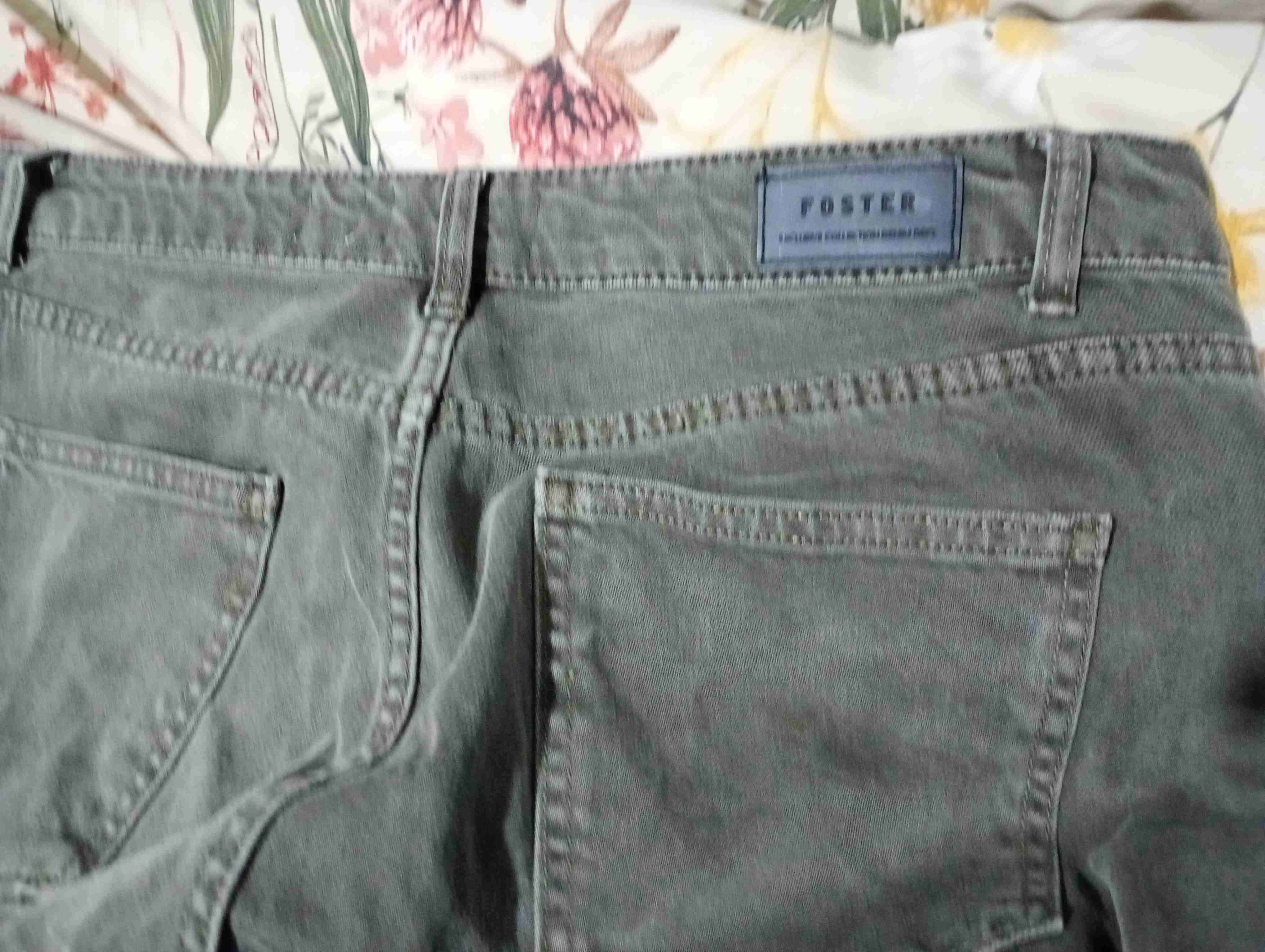 Jeans marca Foster wide leg verde oliva Foster - miniatura 5