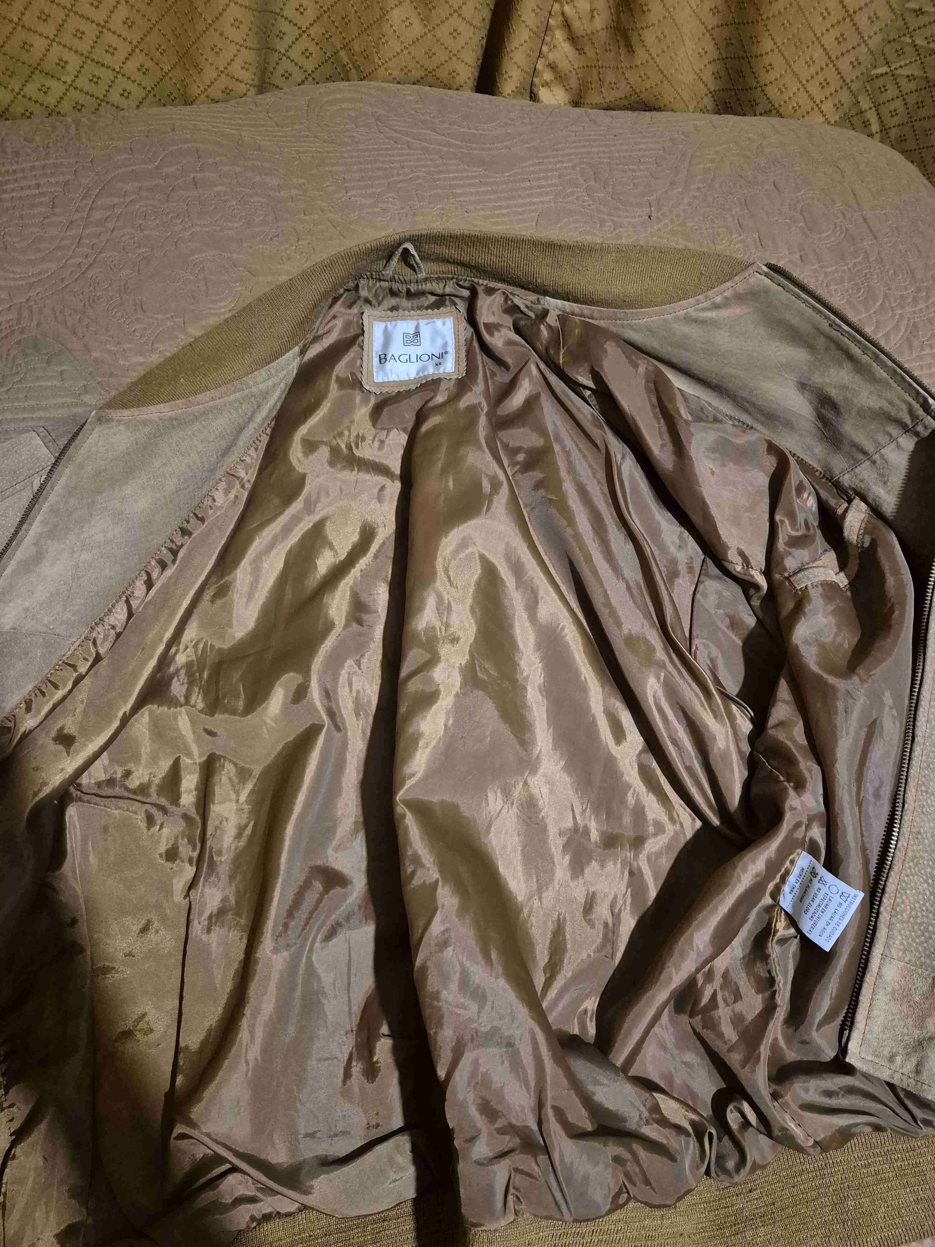 Chaqueta bomber beige Baglioni - miniatura 3