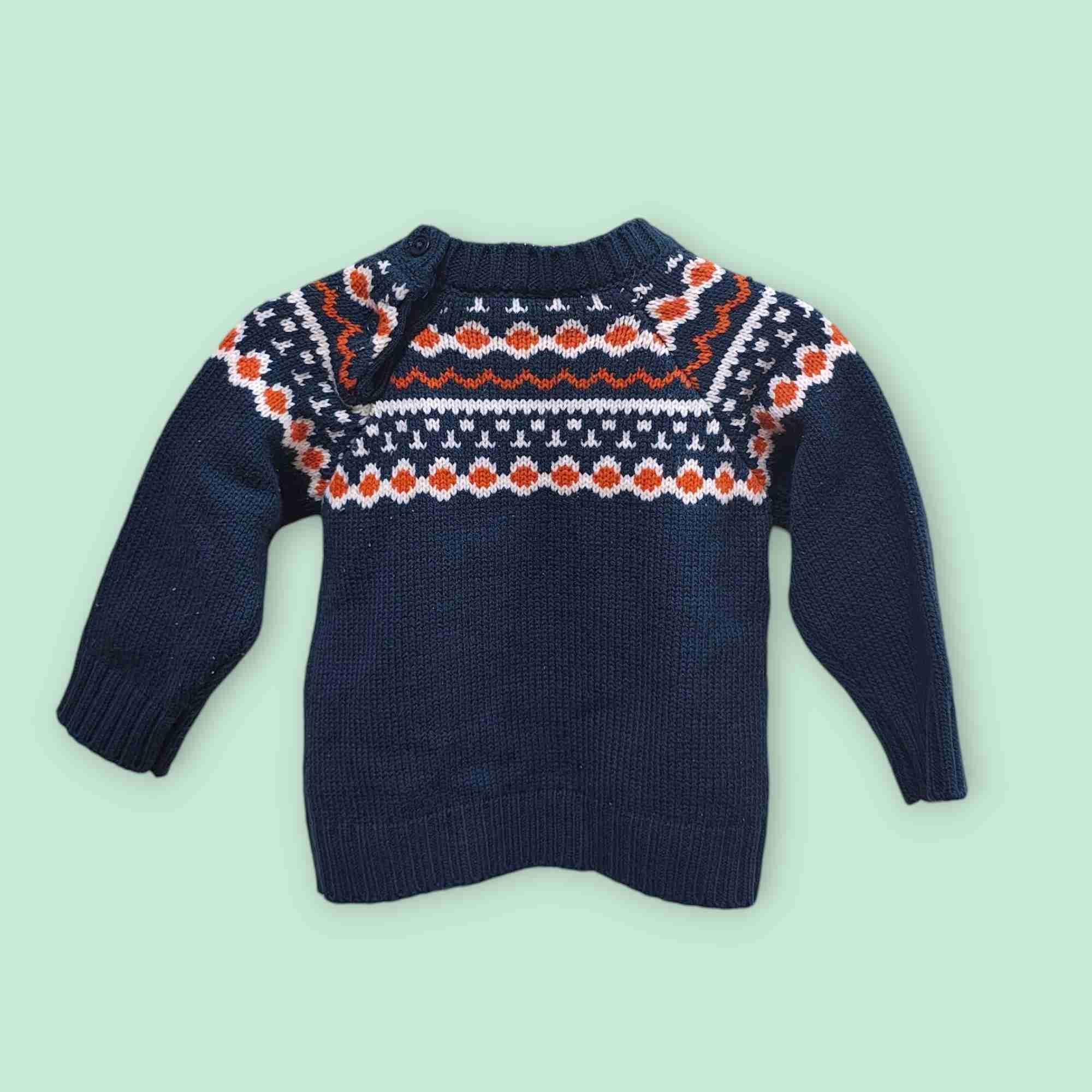 Suéter infantil lana azul - miniatura 2