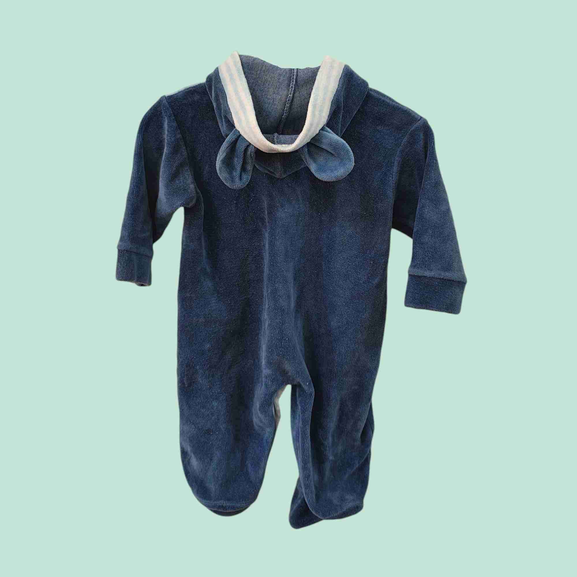 Pijama enterito de bebé azul - miniatura 2