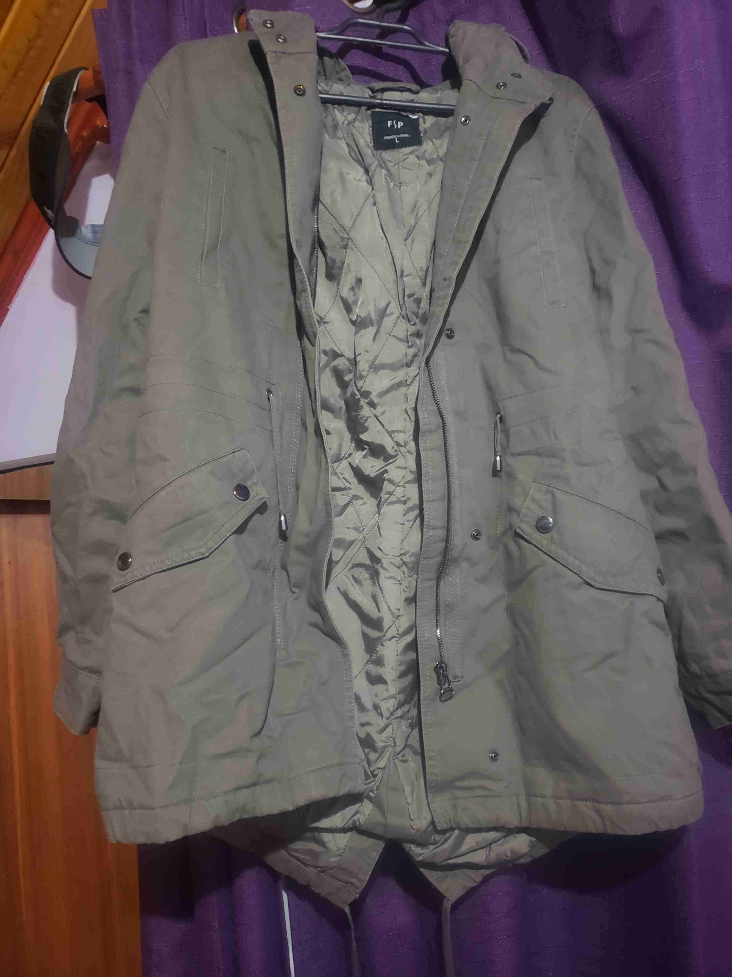 Chaqueta verde con capucha talla L fsp - miniatura 2