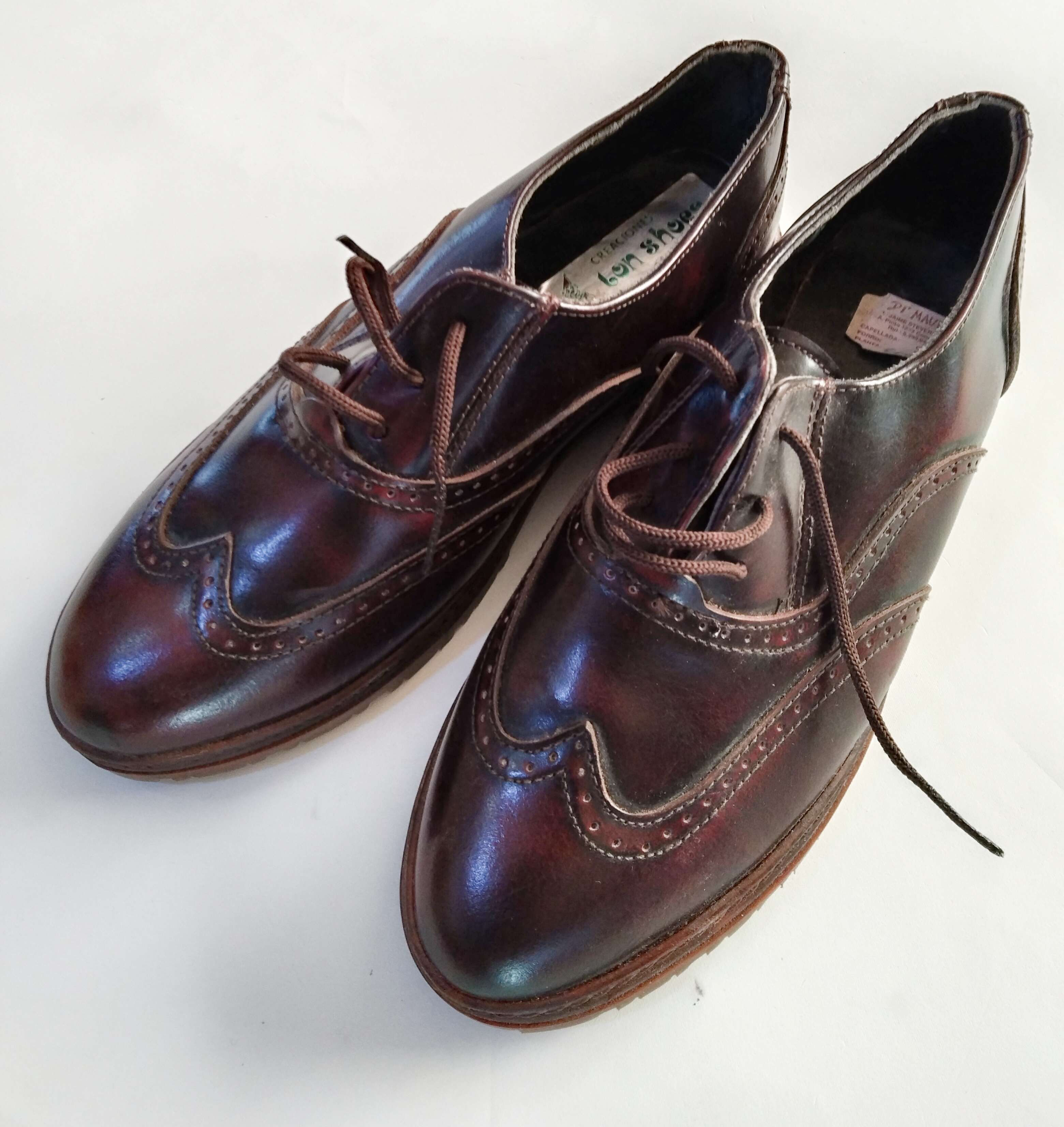 Zapato Oxford de cuero marrón 31   Y 33 - miniatura 2