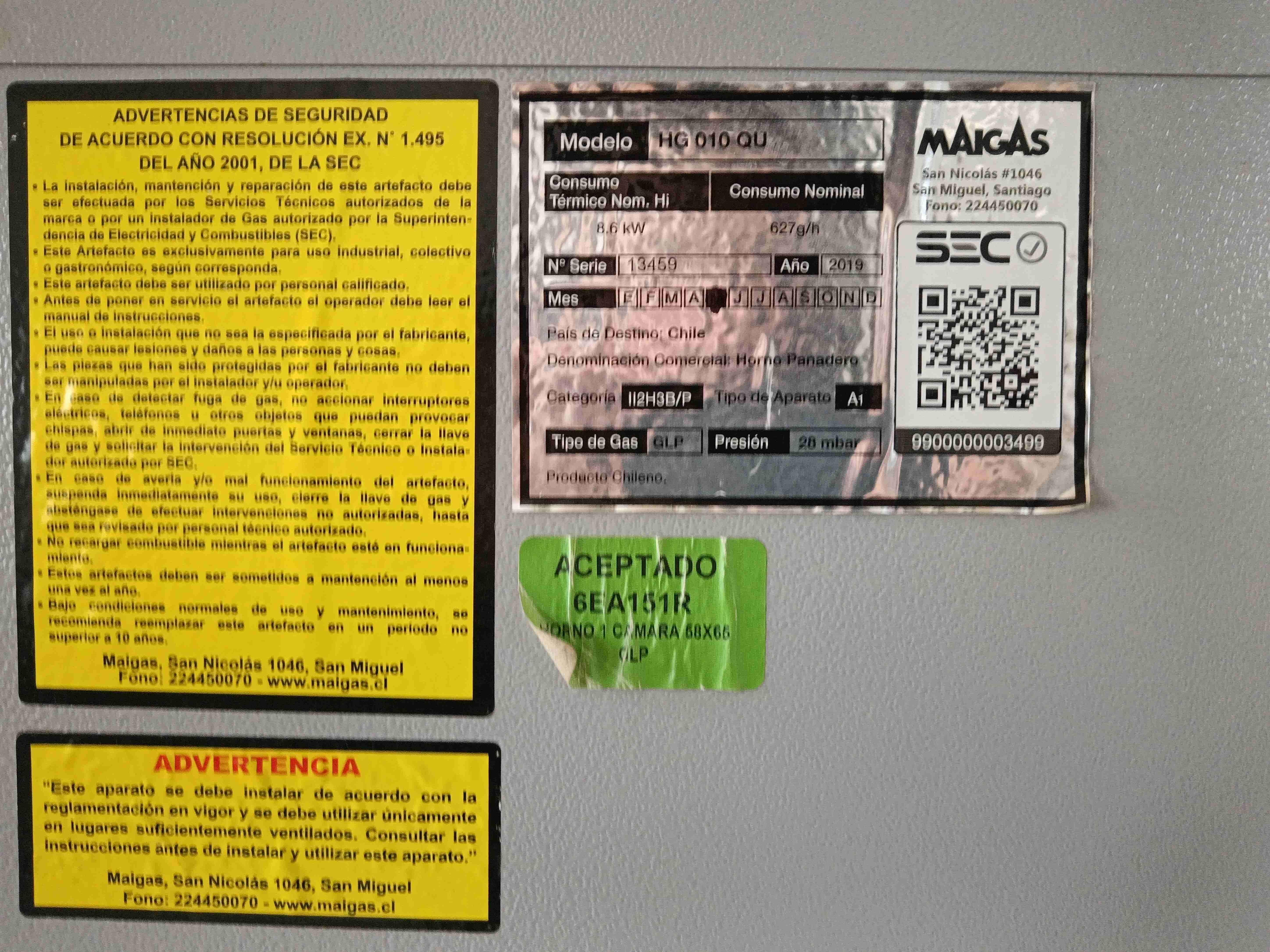 Horno industrial MAIGAS 58x65cm - miniatura 5