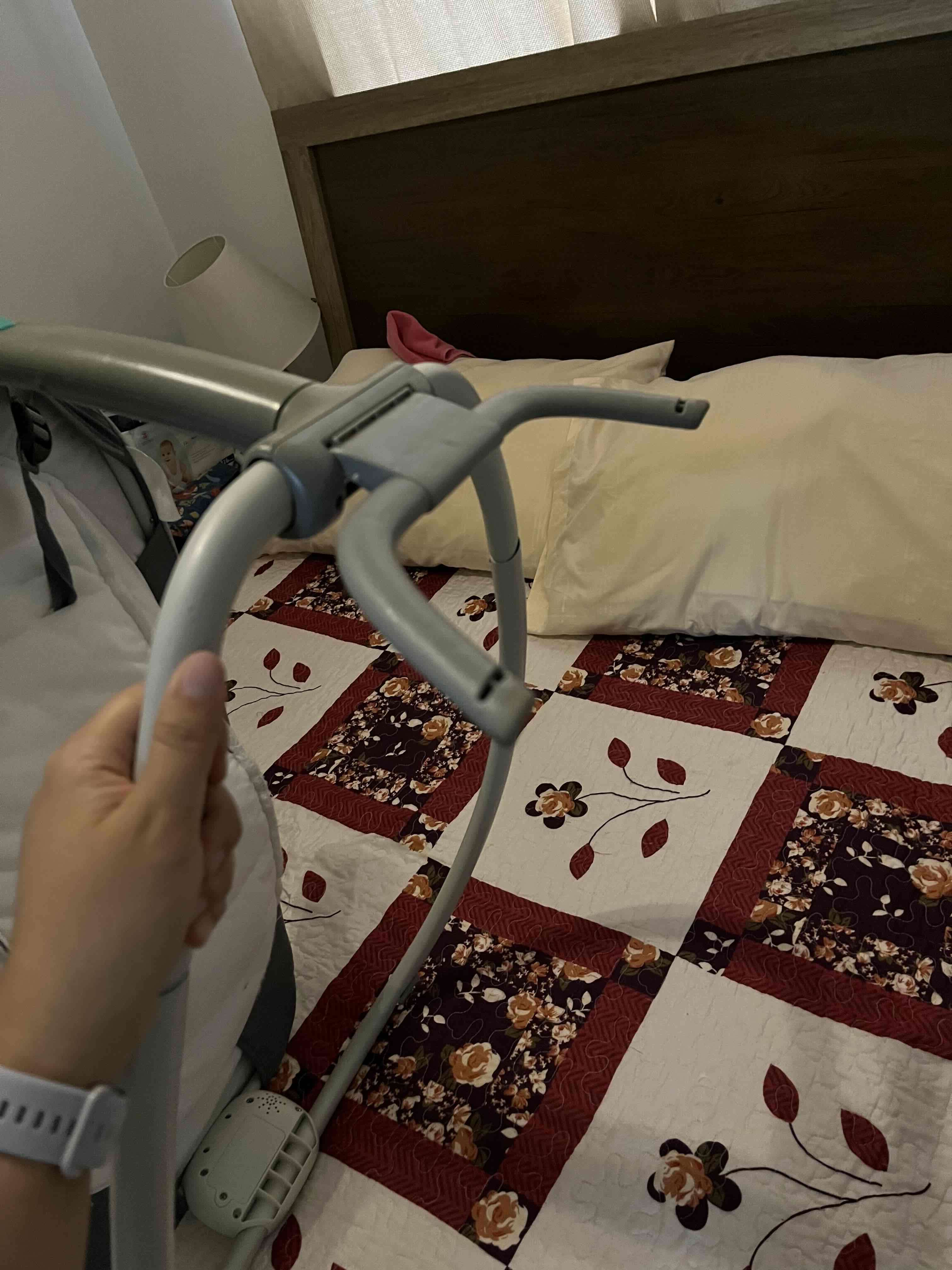 Silla mecedora para bebé gris - miniatura 5