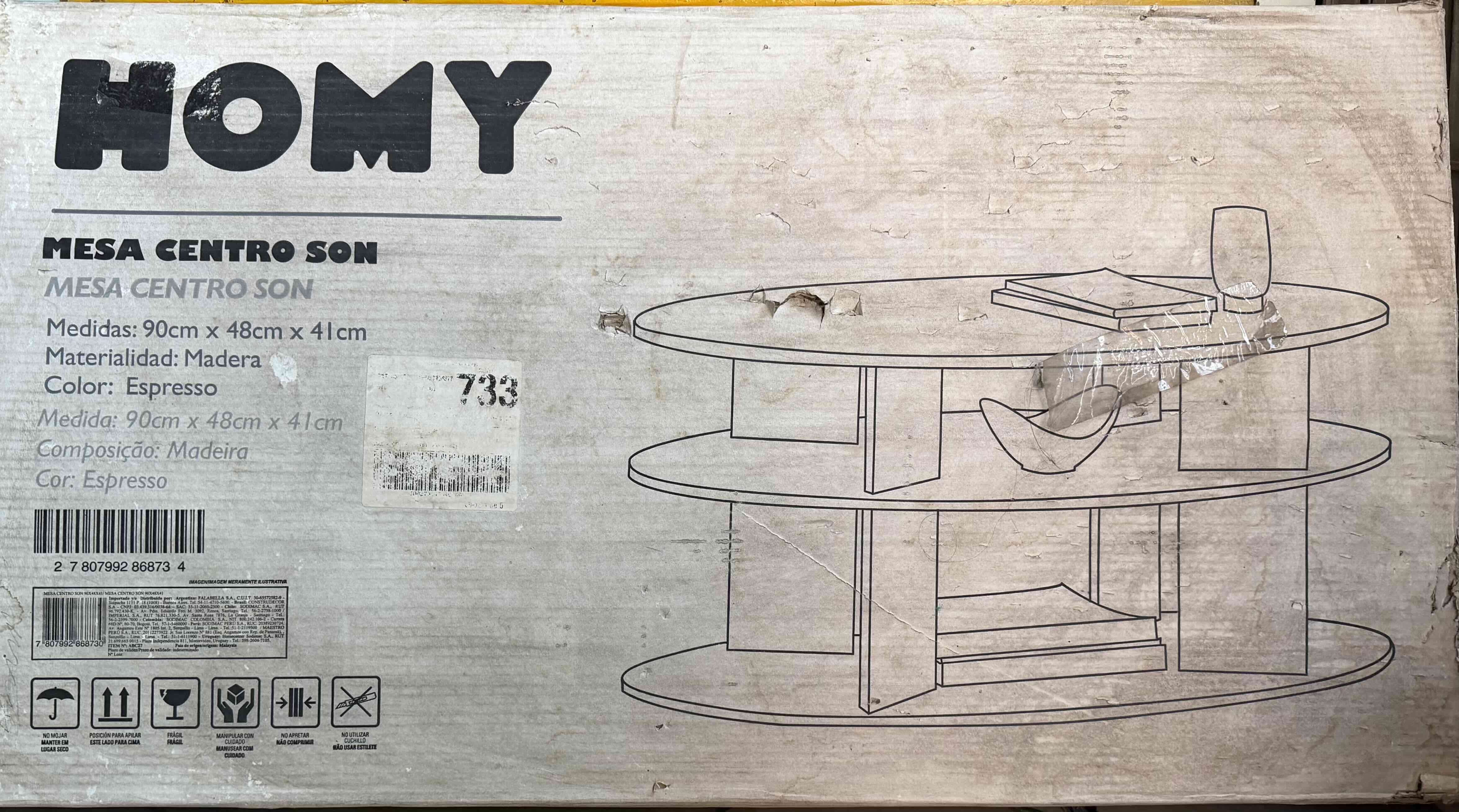Mesa centro Homy espresso - miniatura 3