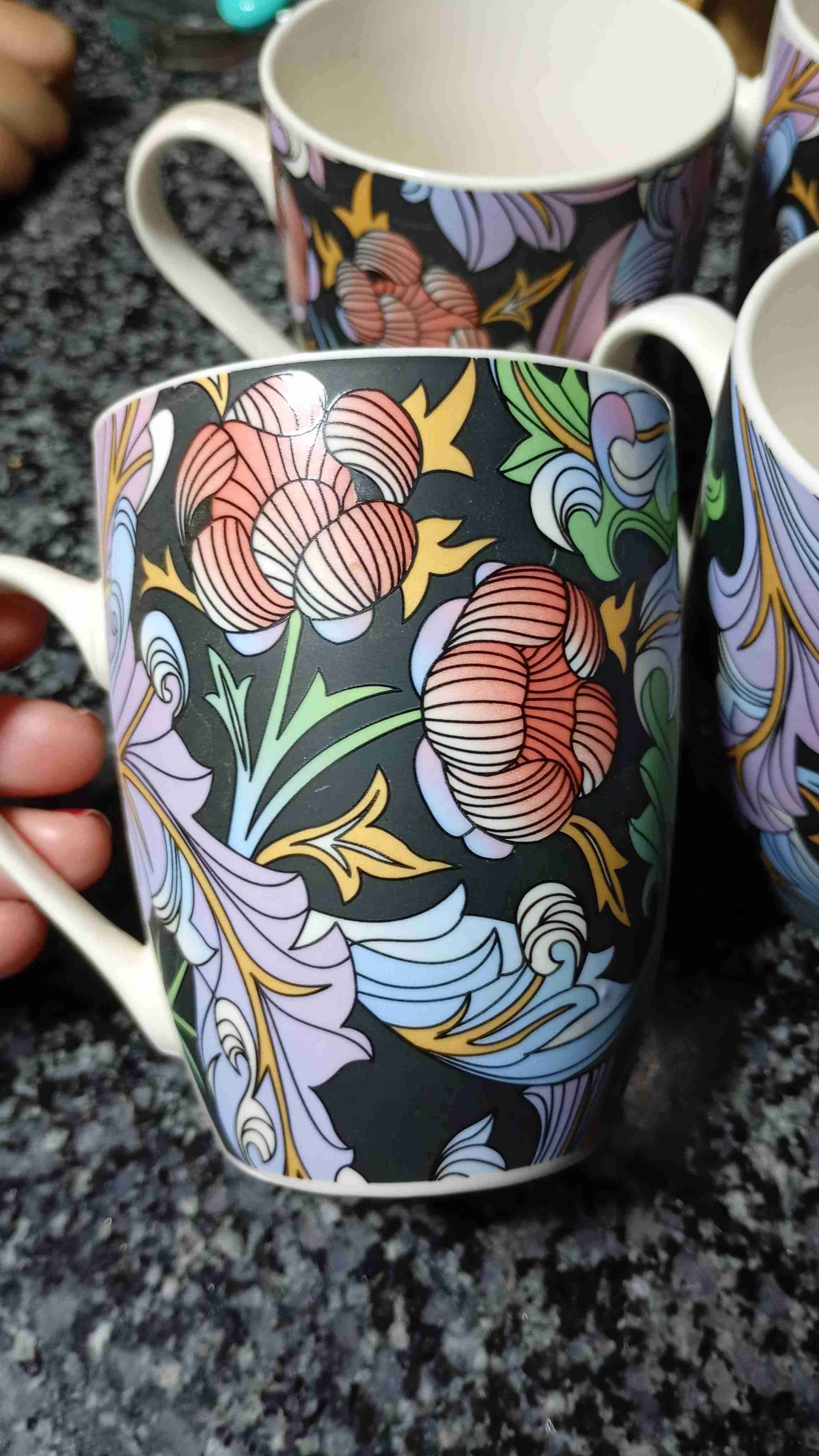 Set de tazas con diseño floral - miniatura 2