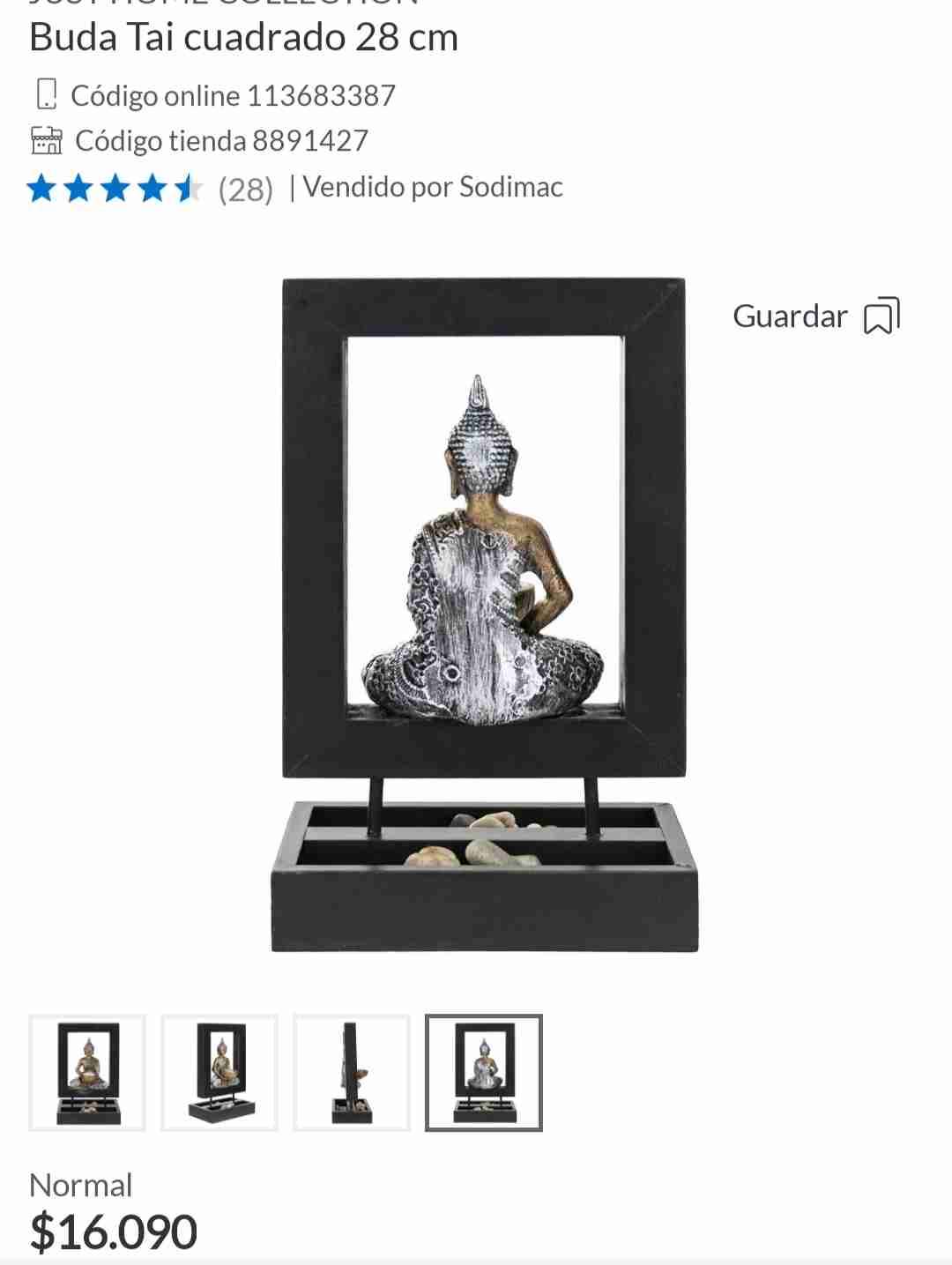 Buda porta vela 28 cm - miniatura 4