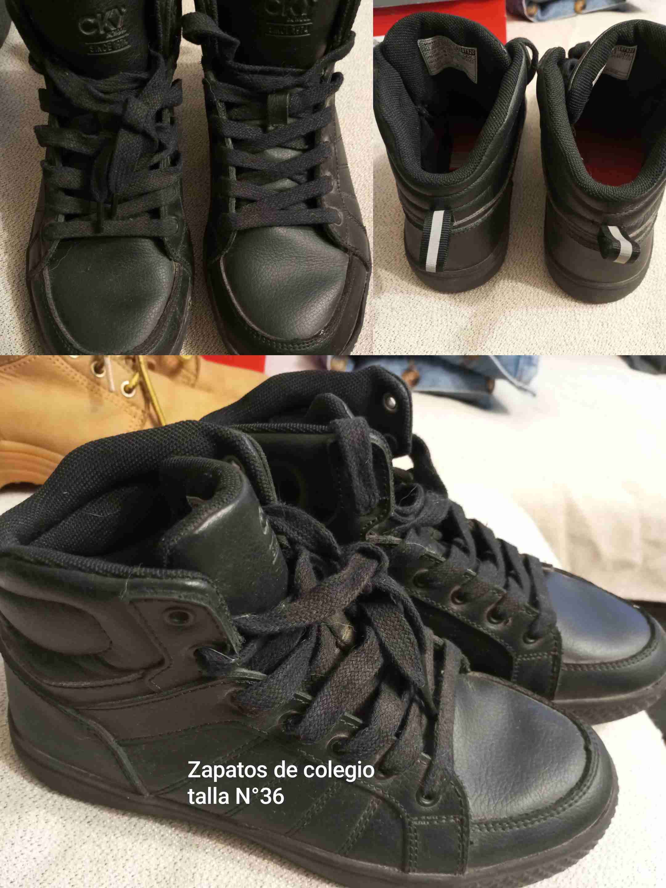 Zapatillas escolares negras talla 36