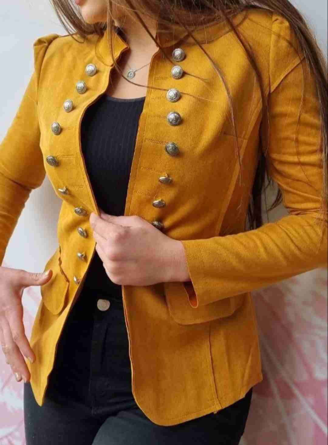 Chaqueta estilo militar con botones metálicos - miniatura 2