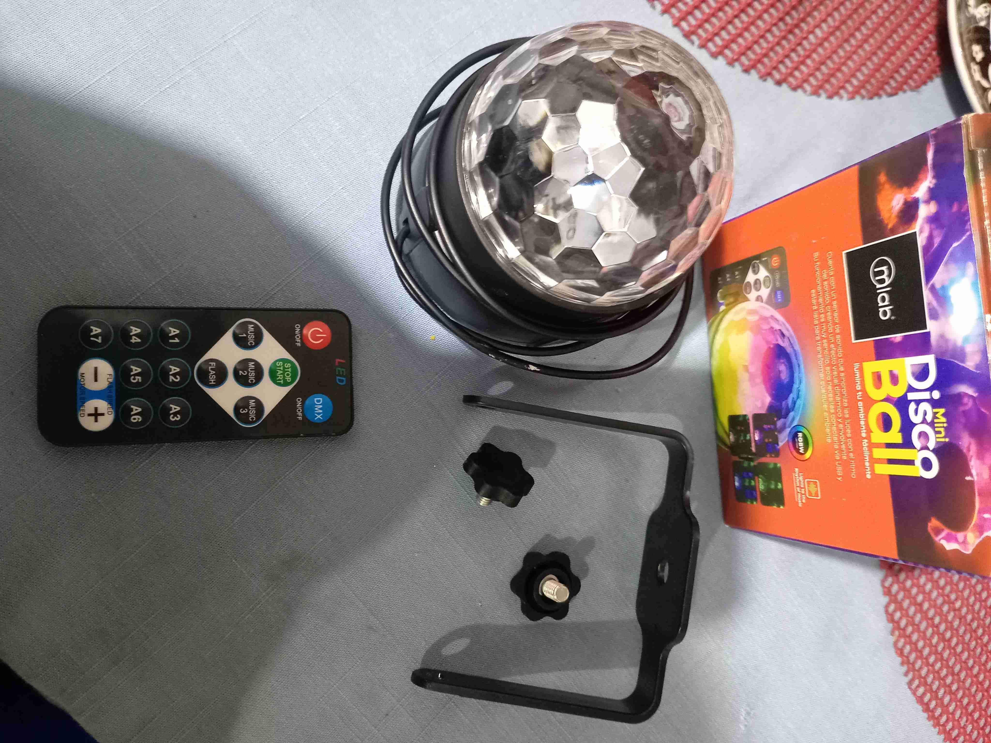 Mini bola disco LED multicolor - miniatura 1