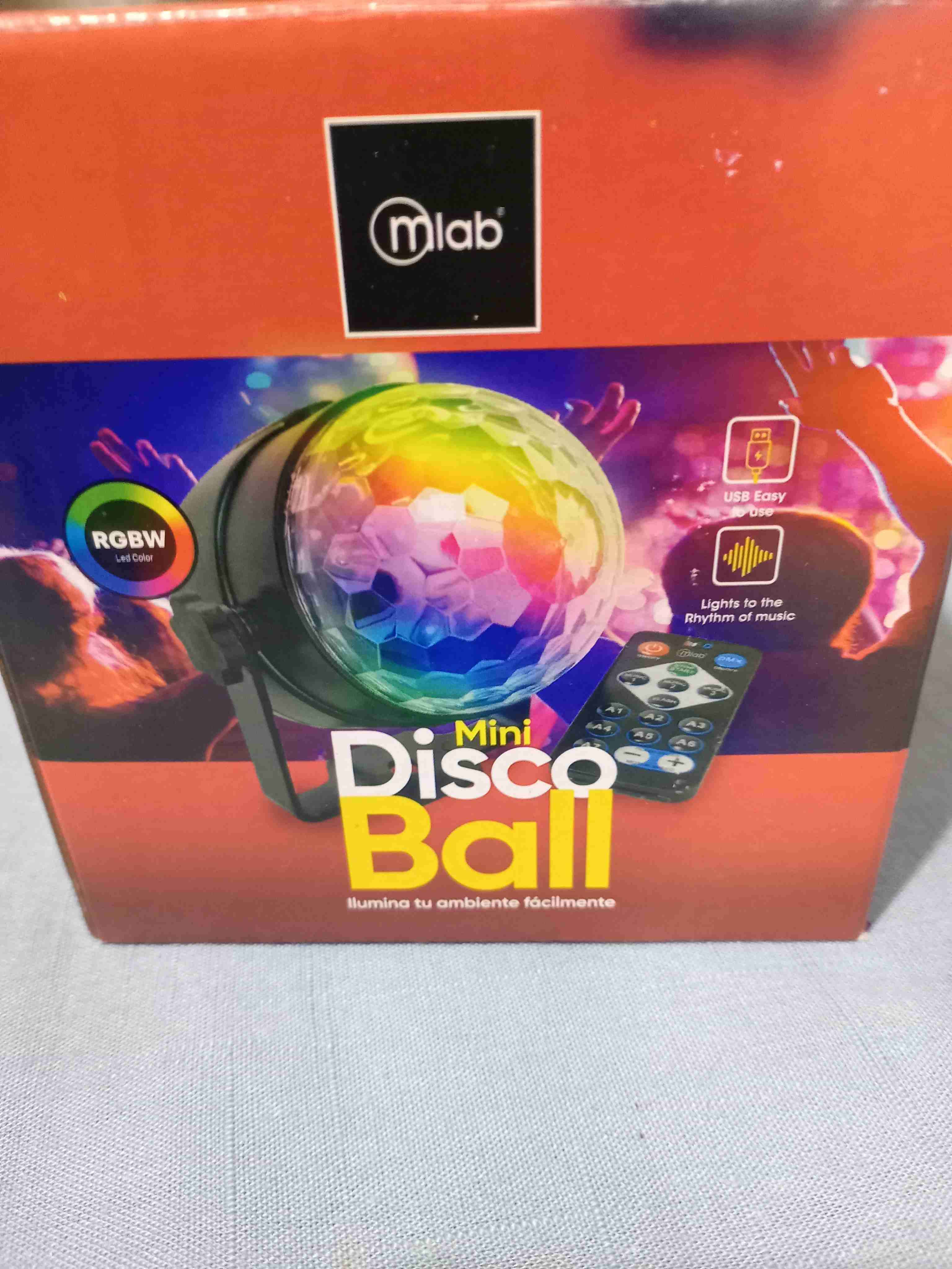 Mini bola disco LED multicolor - miniatura 2