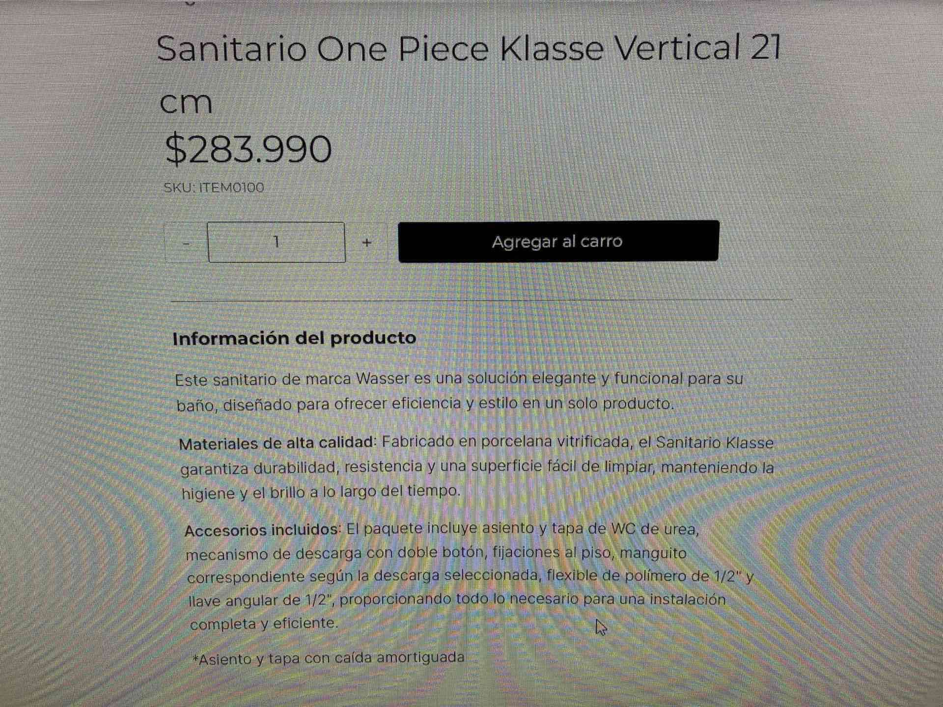 Inodoro blanco moderno CHC - miniatura 3