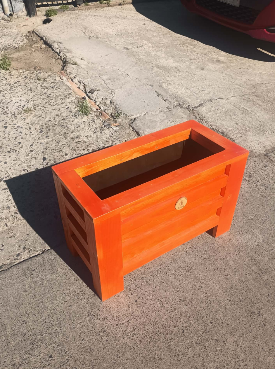 Macetero de madera color.alerce - miniatura 3