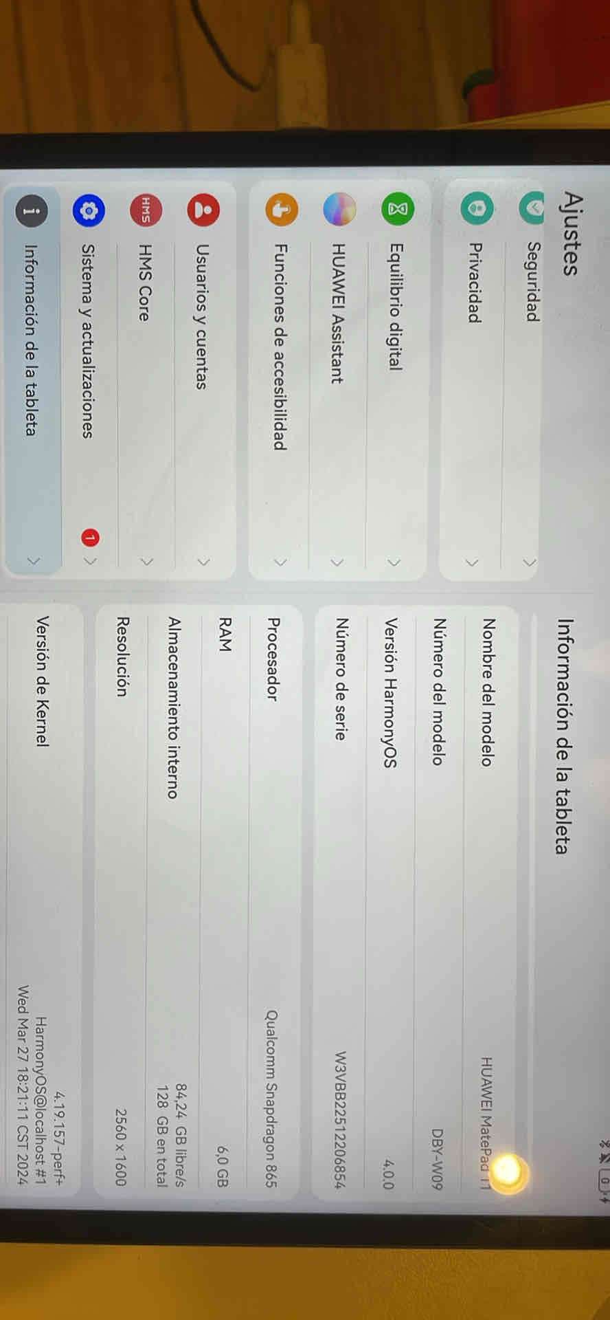 Huawei MatePad 11. 6.0 GB de Ram y 128 GB interno - miniatura 1