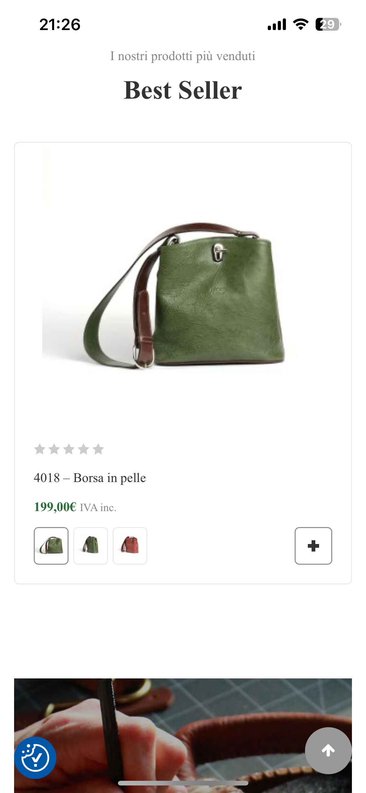 Bolso de cuero vintage marrón - miniatura 6