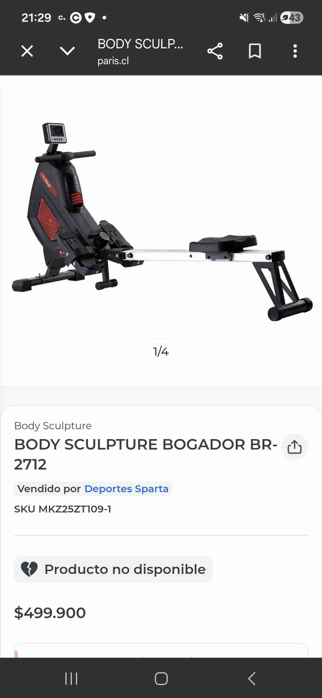 Máquina de remo Body Sculpture - miniatura 6