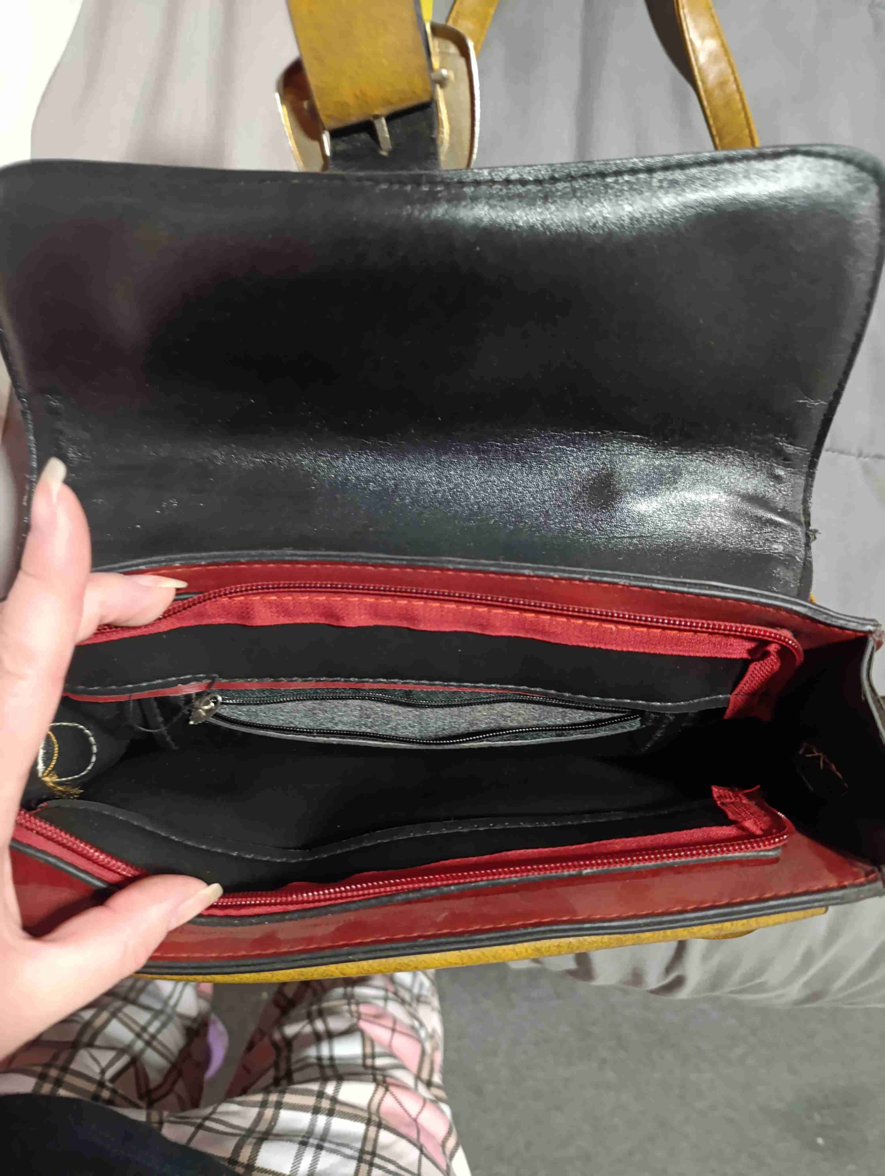 Cartera de cuero bicolor - miniatura 2