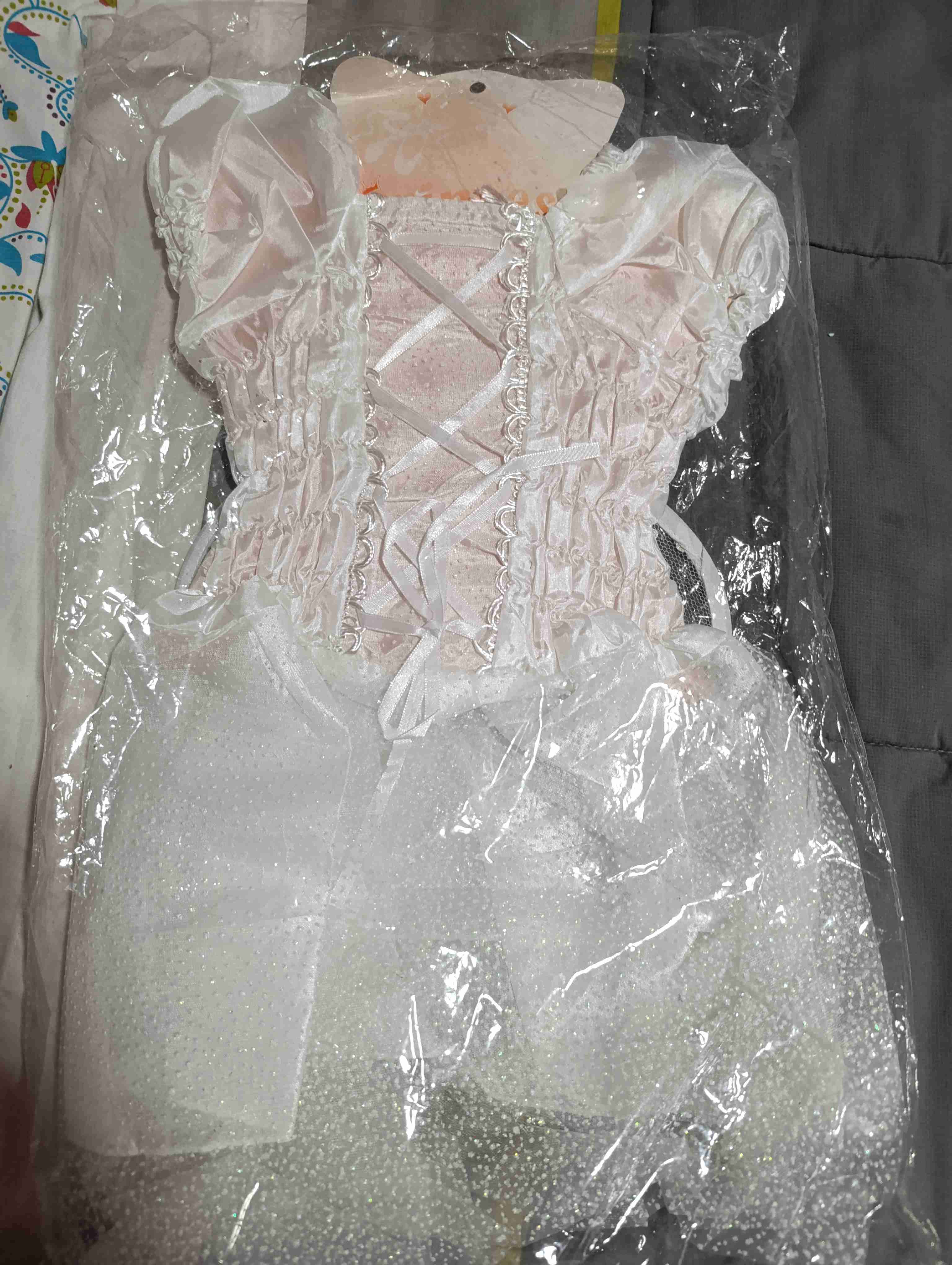 Disfraz de hada blanco para niña - miniatura 2