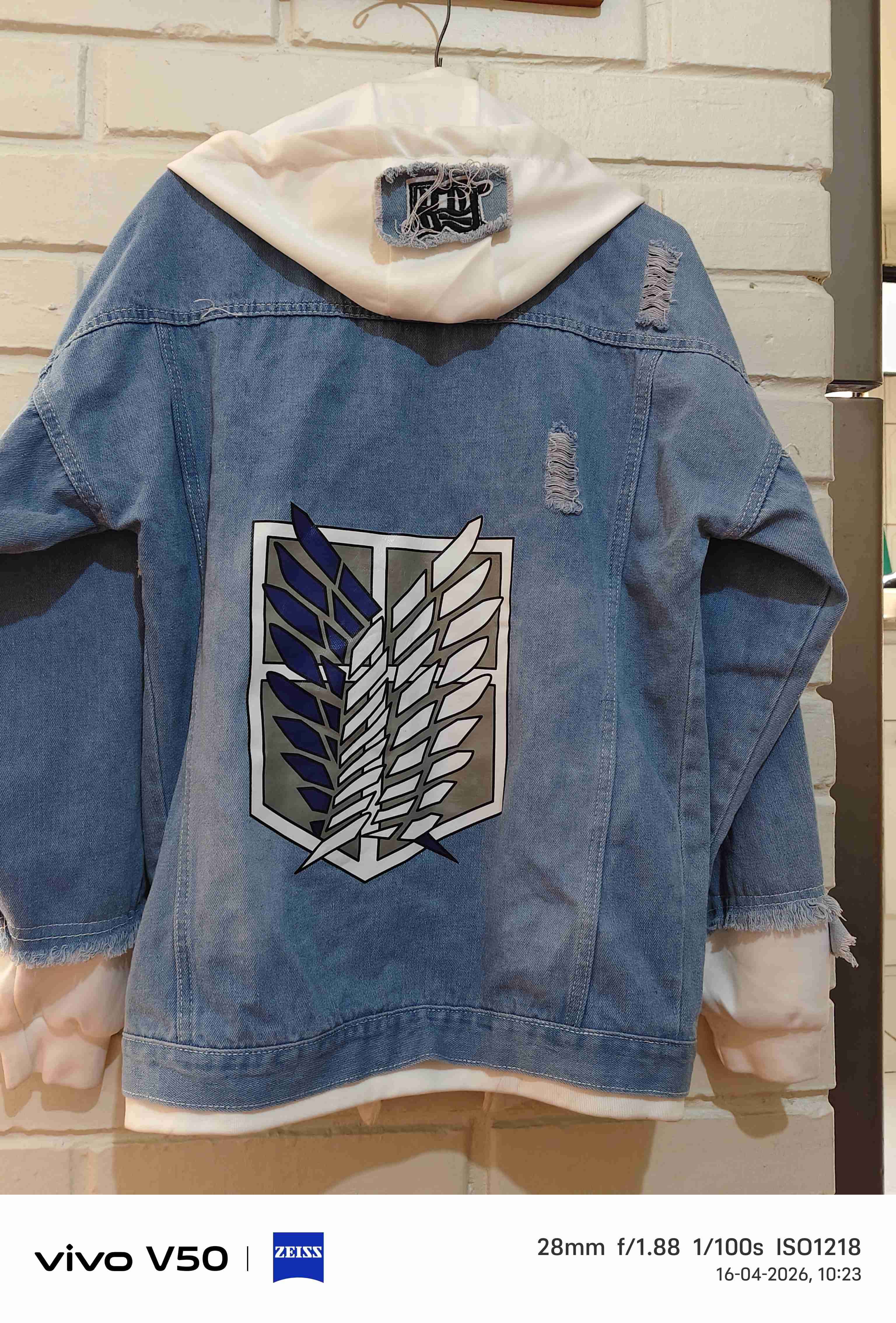 Chaqueta denim con parche - miniatura 5