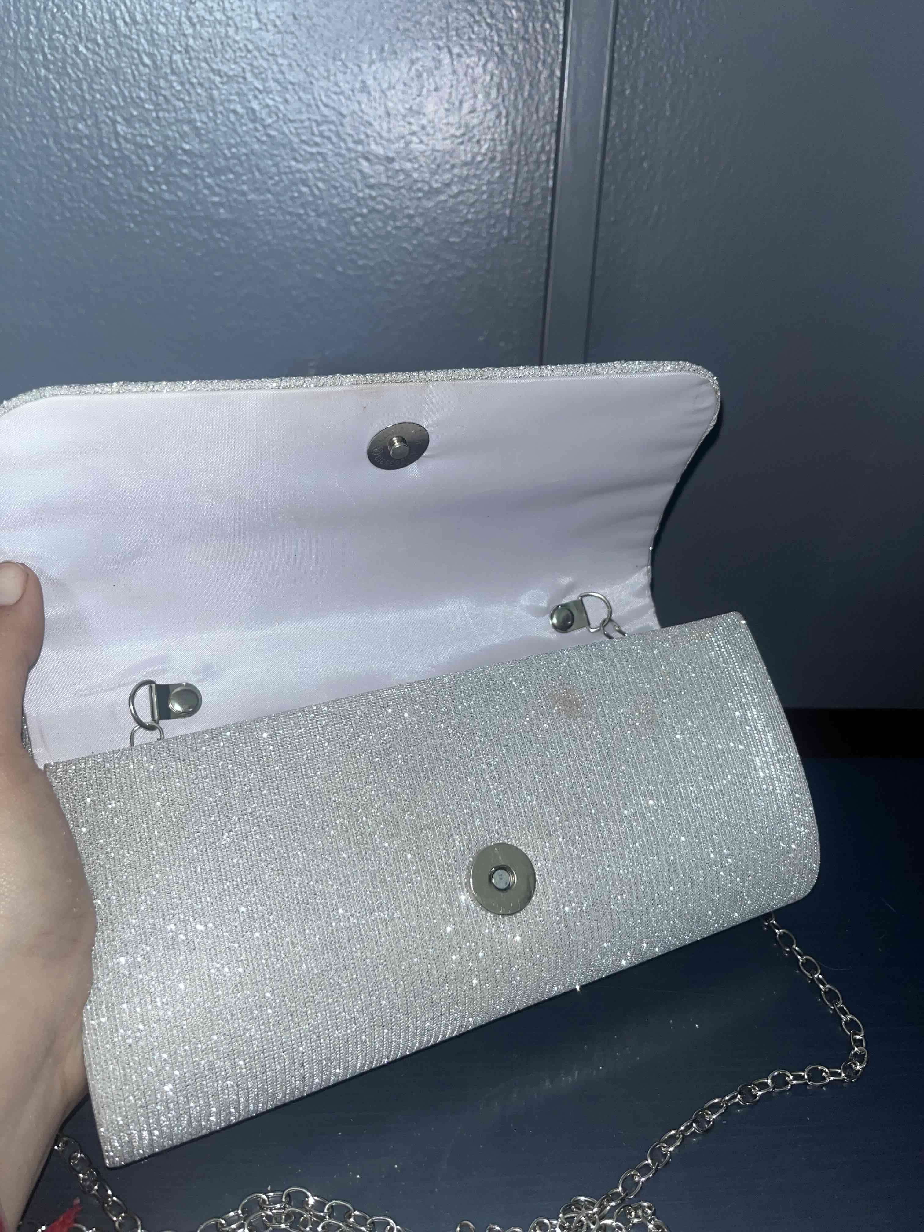 Zapatos de taco brillantes con cartera a juego - miniatura 4