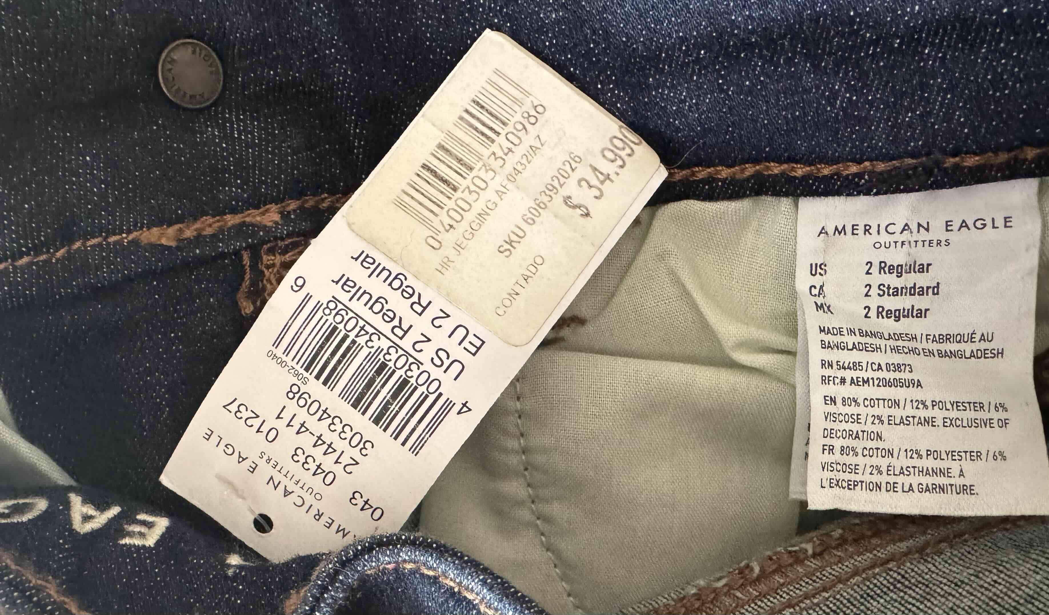 Jeans Azul American Eagle - miniatura 5