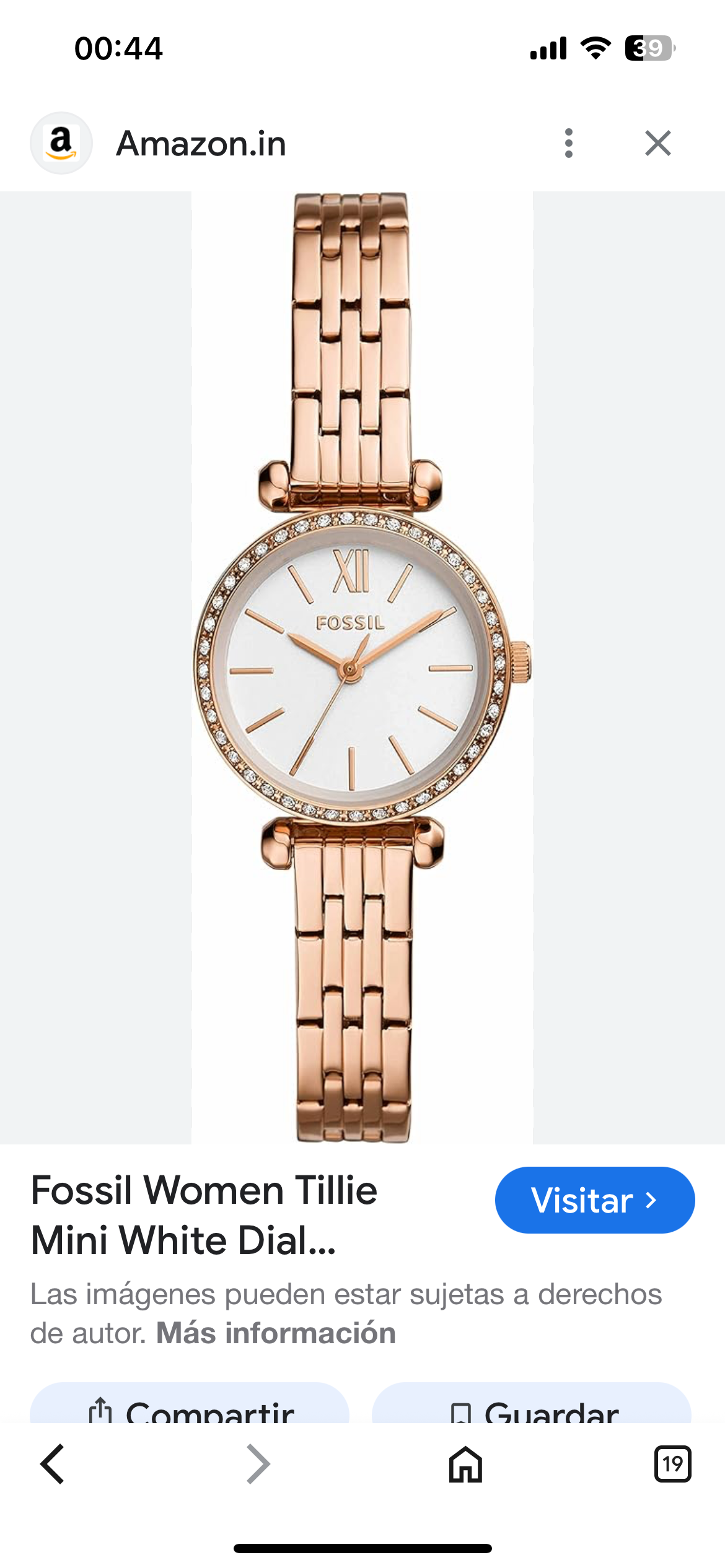 Reloj Fossil dorado-rosado nuevo - miniatura 3