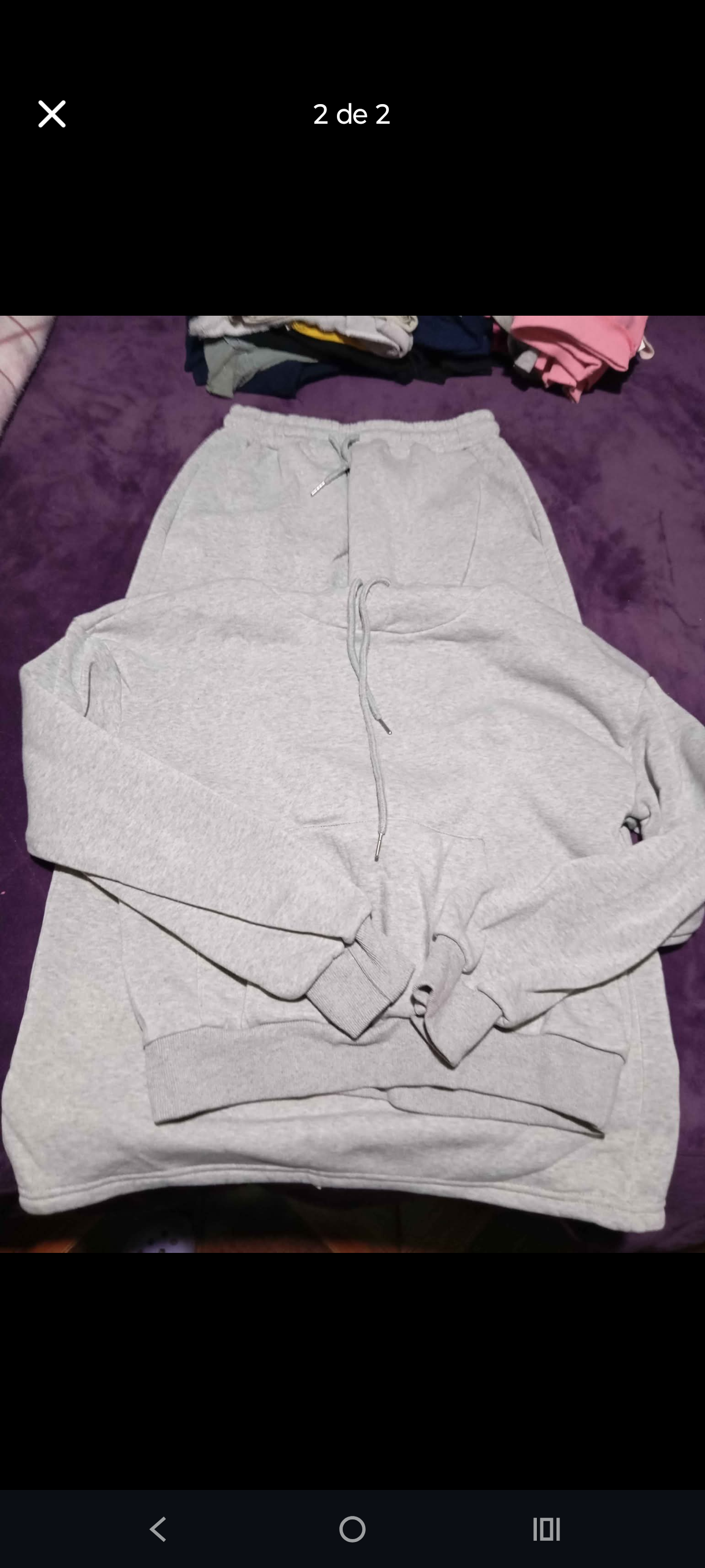 Polerón burdeos de algodón - miniatura 2