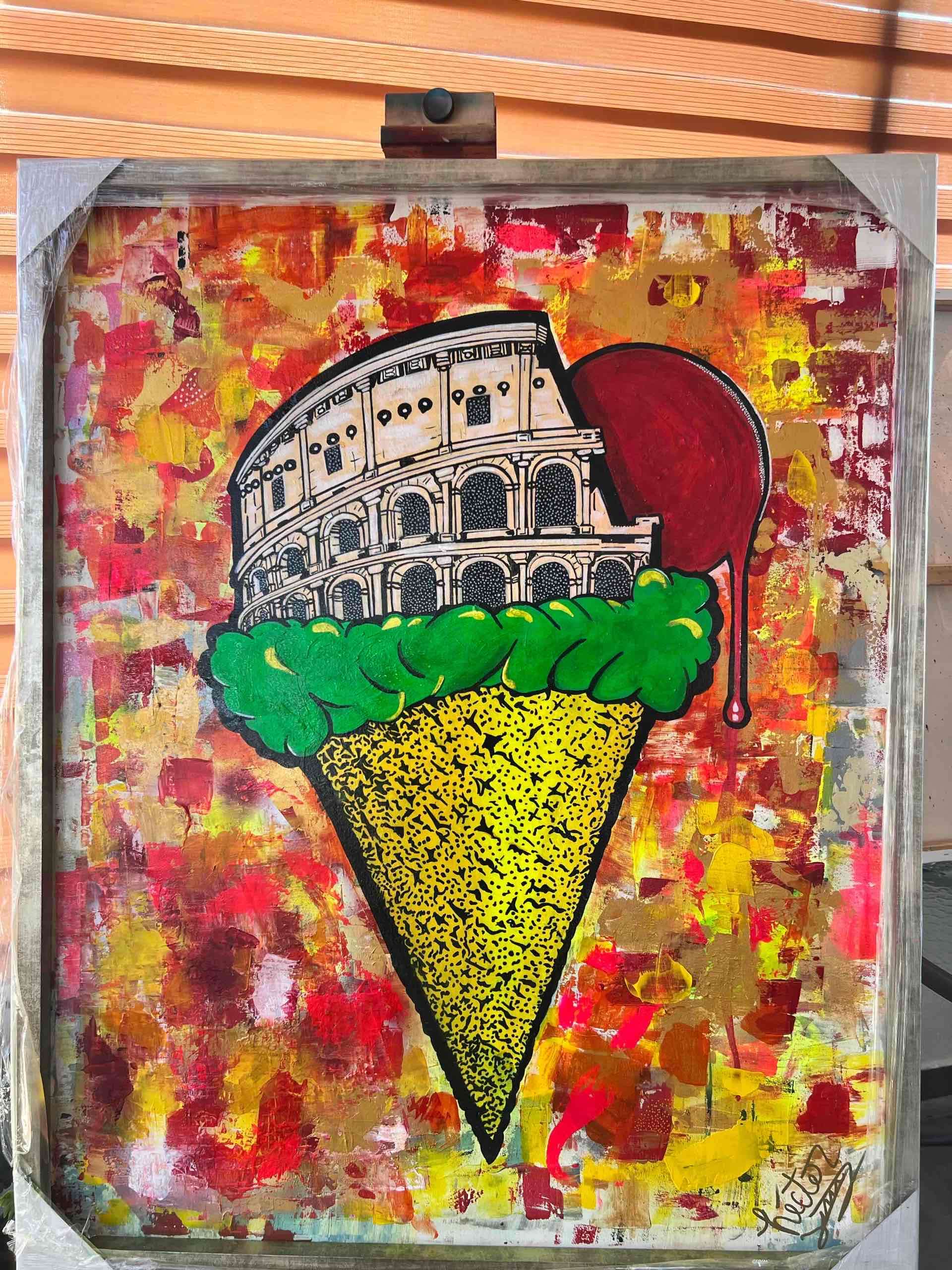Cuadro de arte pop art - Gelato - Rome