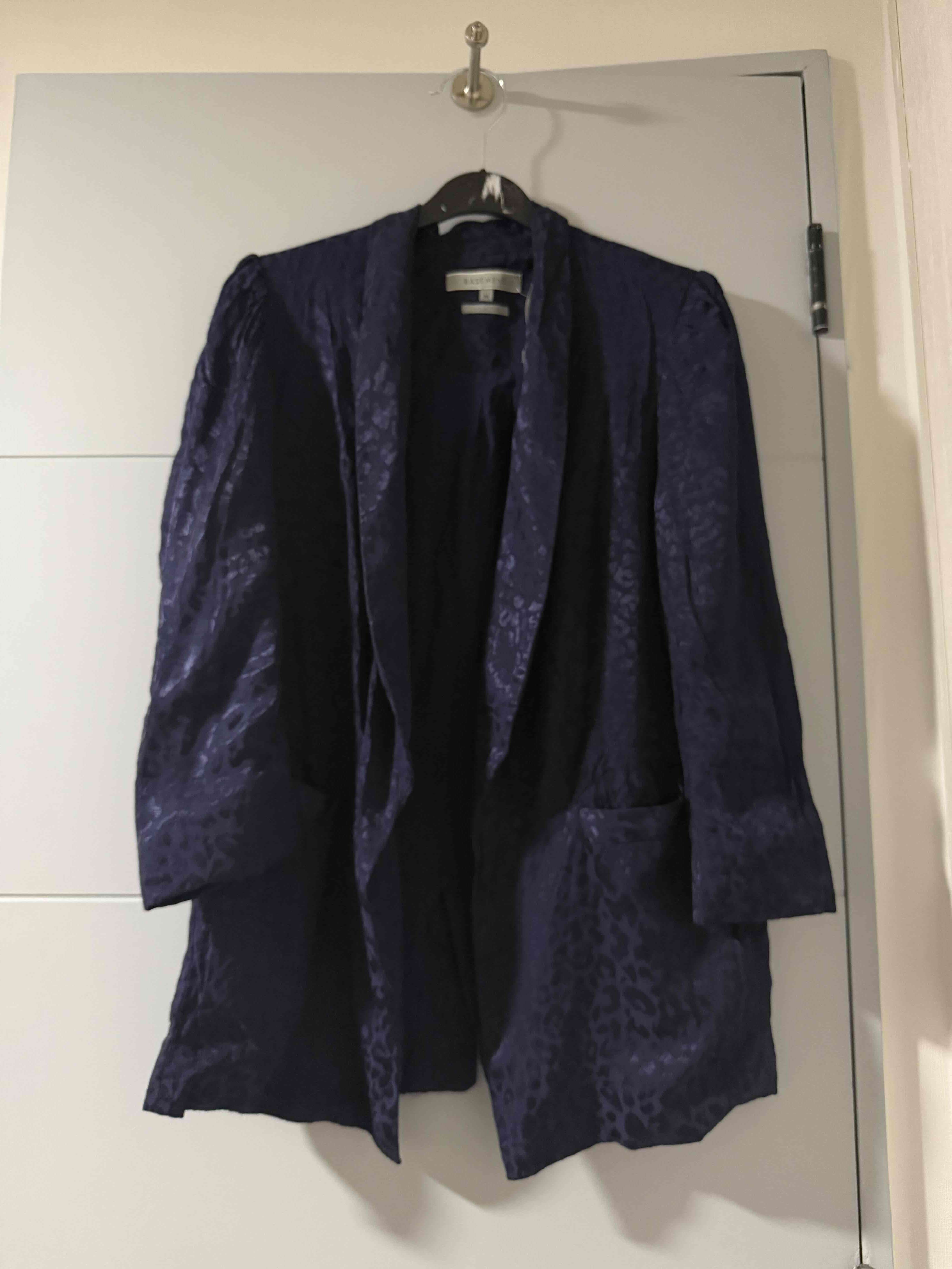 Blazer azul oscuro con textura - miniatura 1