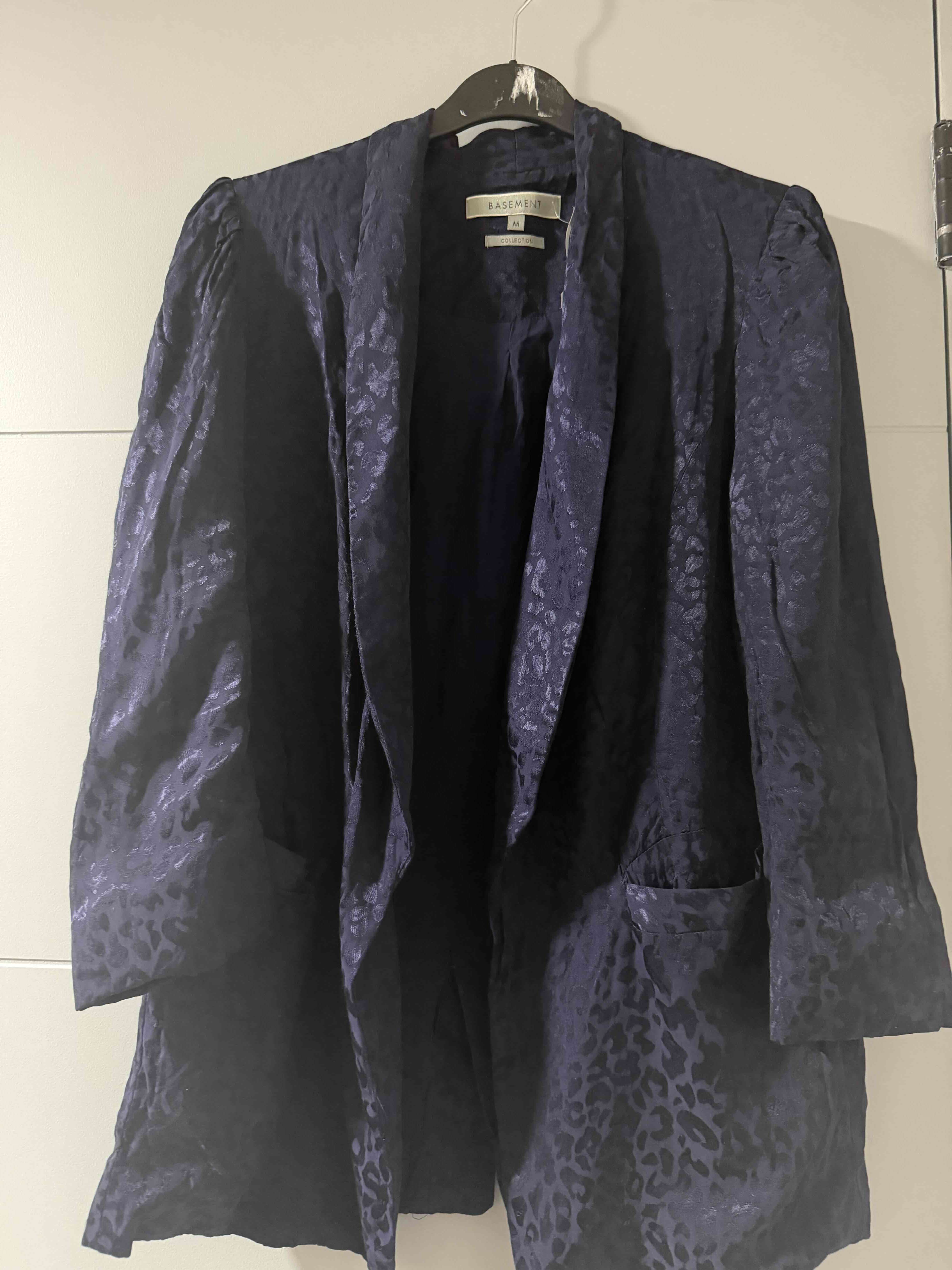 Blazer azul oscuro con textura - miniatura 3