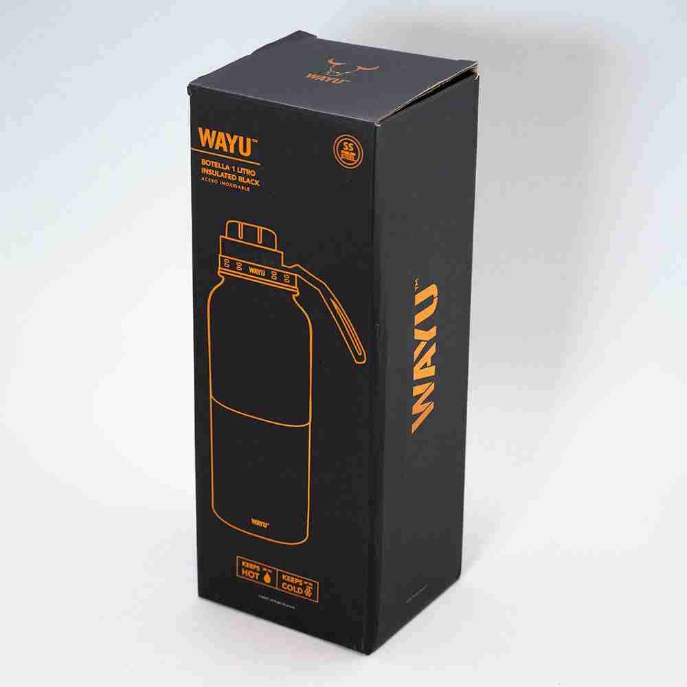 Botella deportiva Wayu negra 1.0L insulada - miniatura 4
