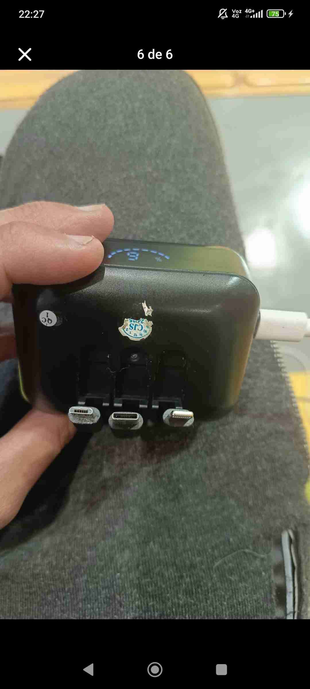 Audifono con Cargador portátil con display LED - miniatura 6