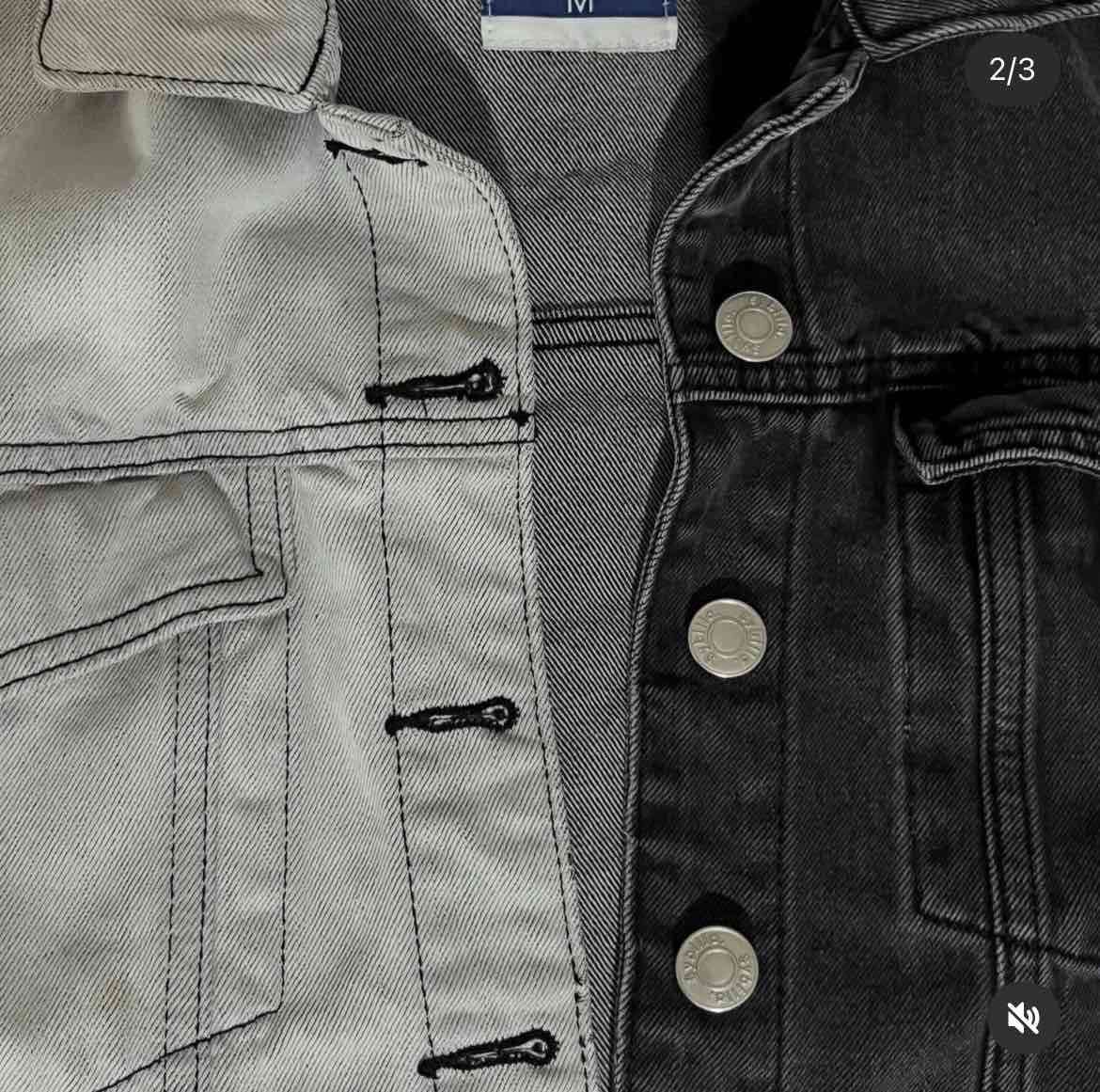 Chaqueta crop two-tone - miniatura 2